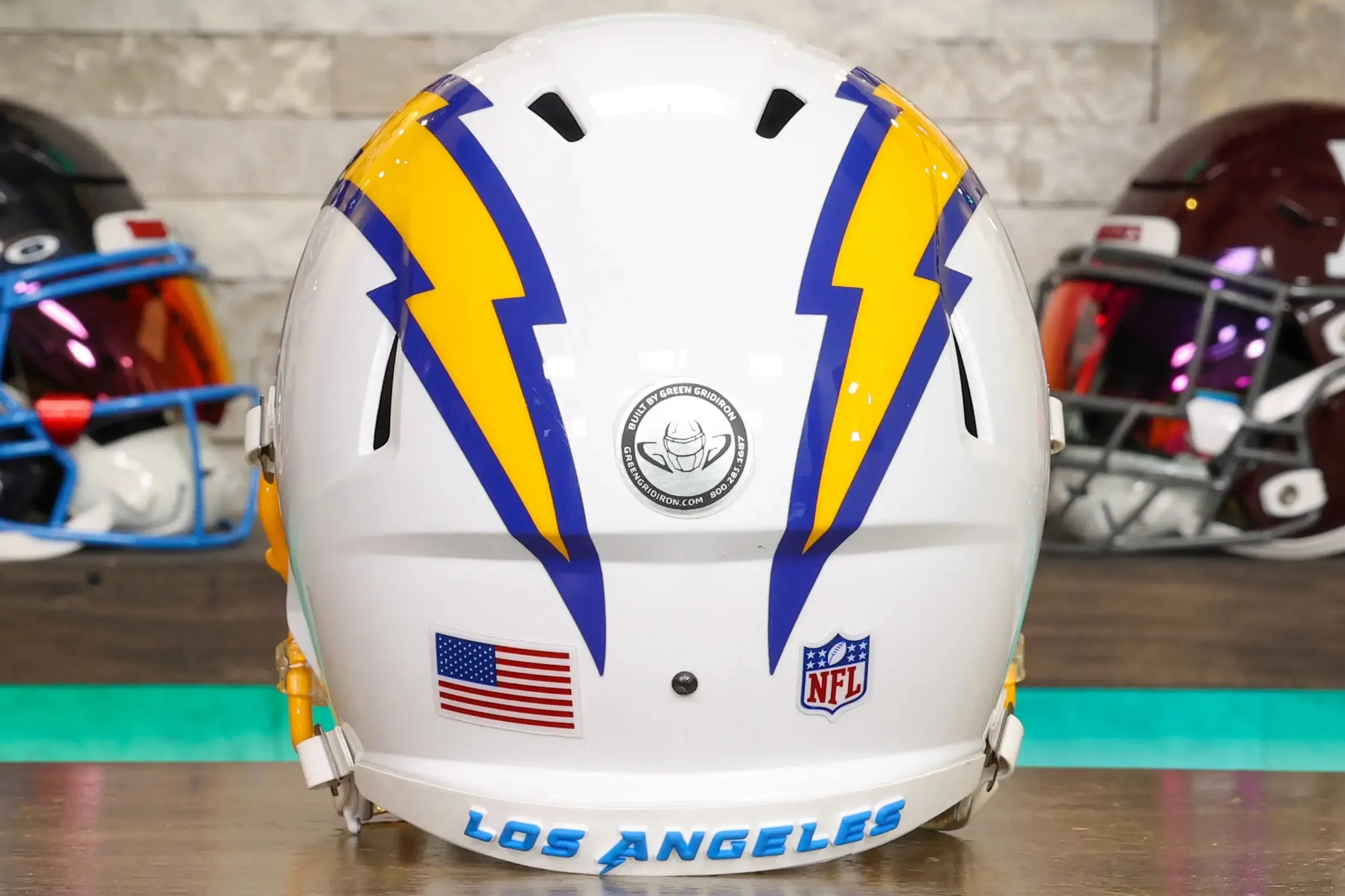 Los Angeles Chargers Riddell Speed Display Helmet - GG Edition
