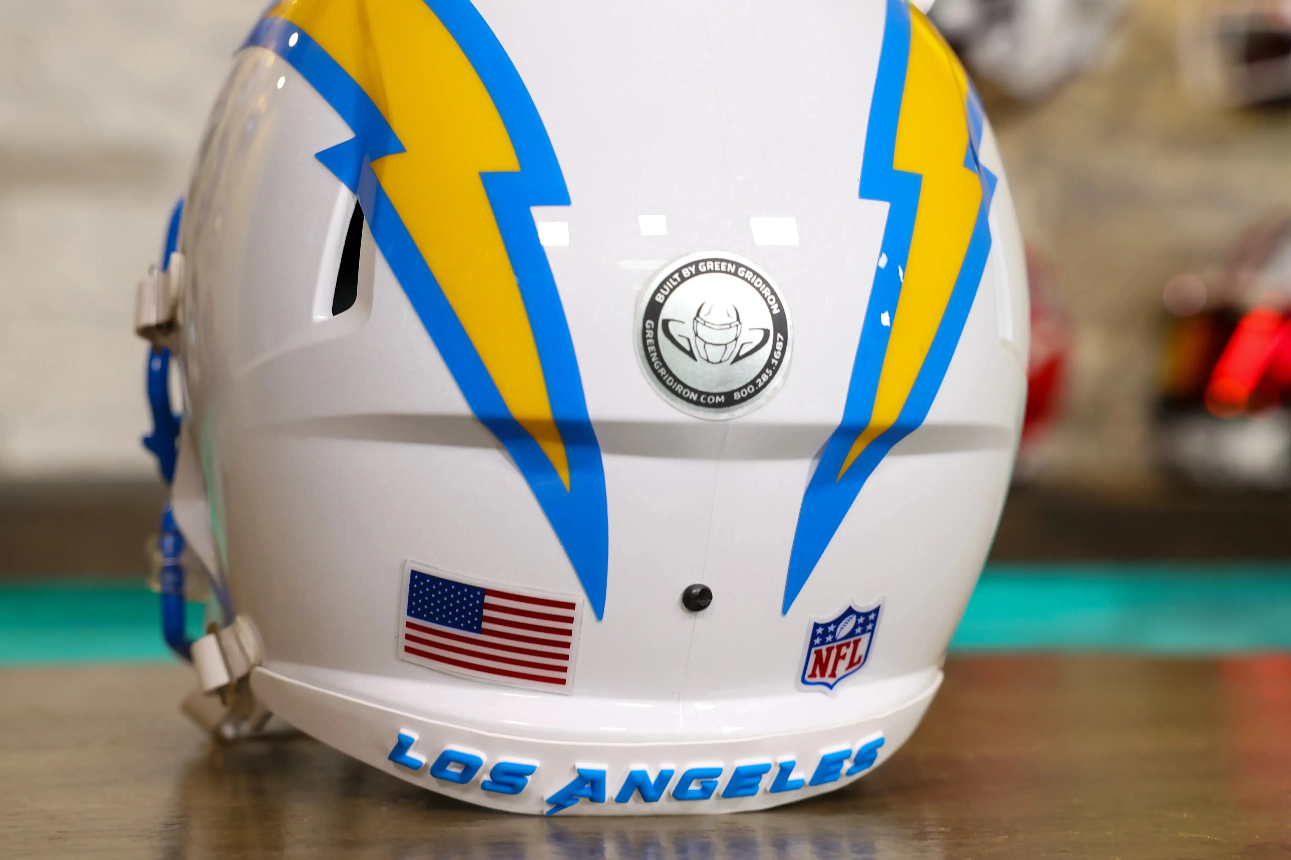 Los Angeles Chargers Riddell Speed Display Helmet - GG Edition