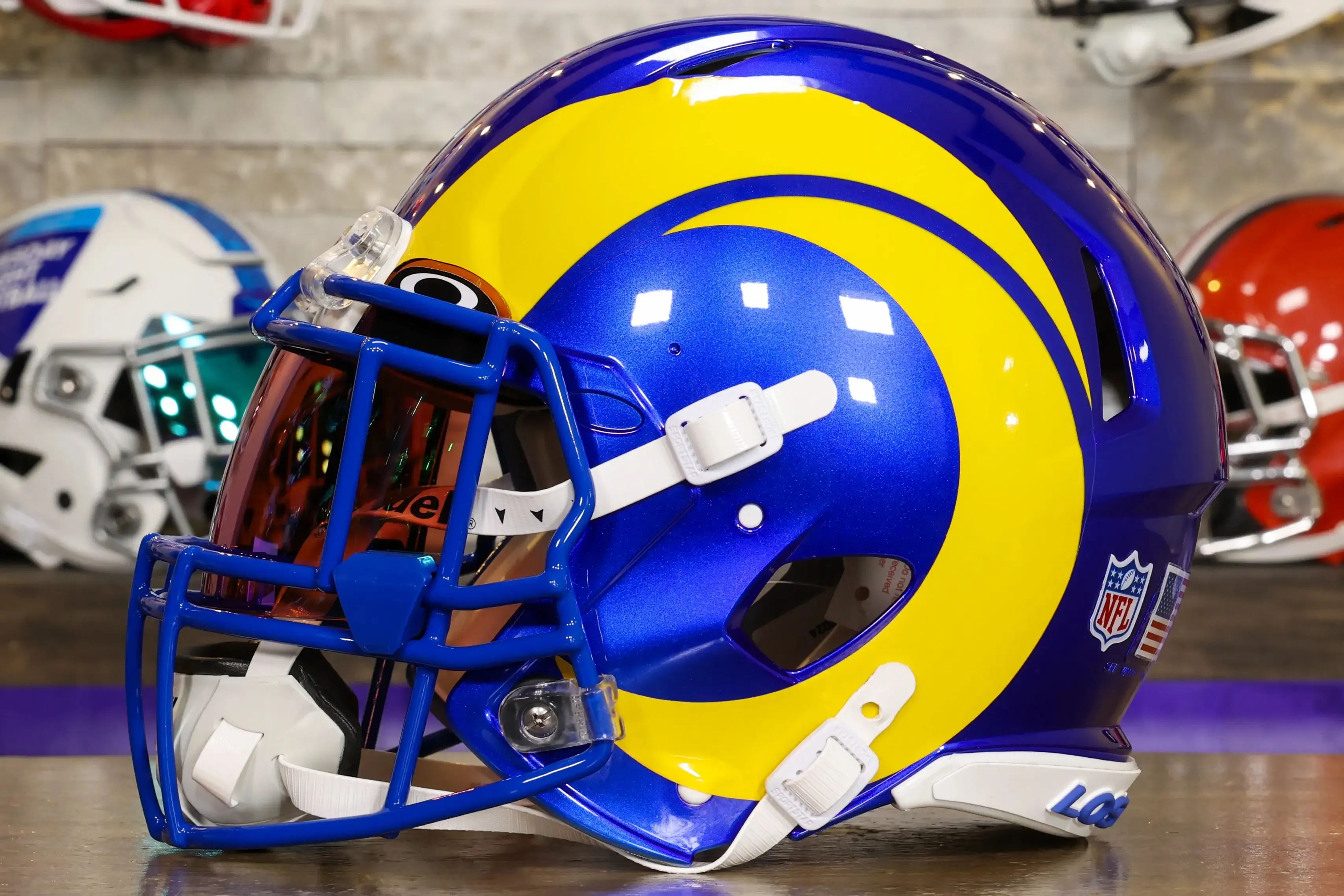 Los Angeles Rams Riddell Speed Authentic Helmet - GG Edition