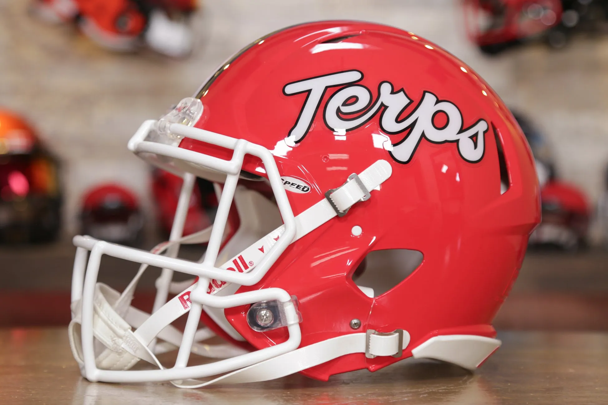 Maryland Terrapins Riddell Speed Authentic Helmet - Script