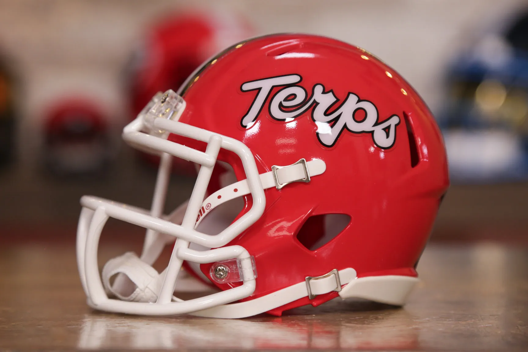 Maryland Terrapins Riddell Speed Mini Helmet - Script