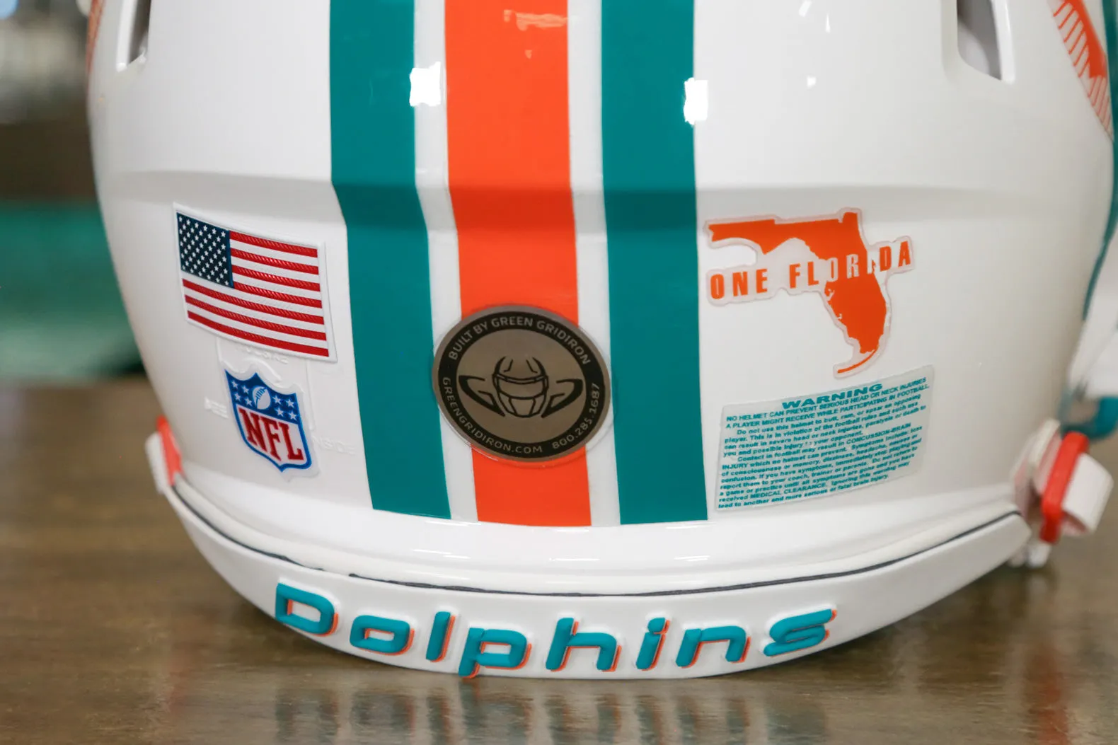 Miami Dolphins Riddell Speed Authentic Helmet - GG Edition 00452