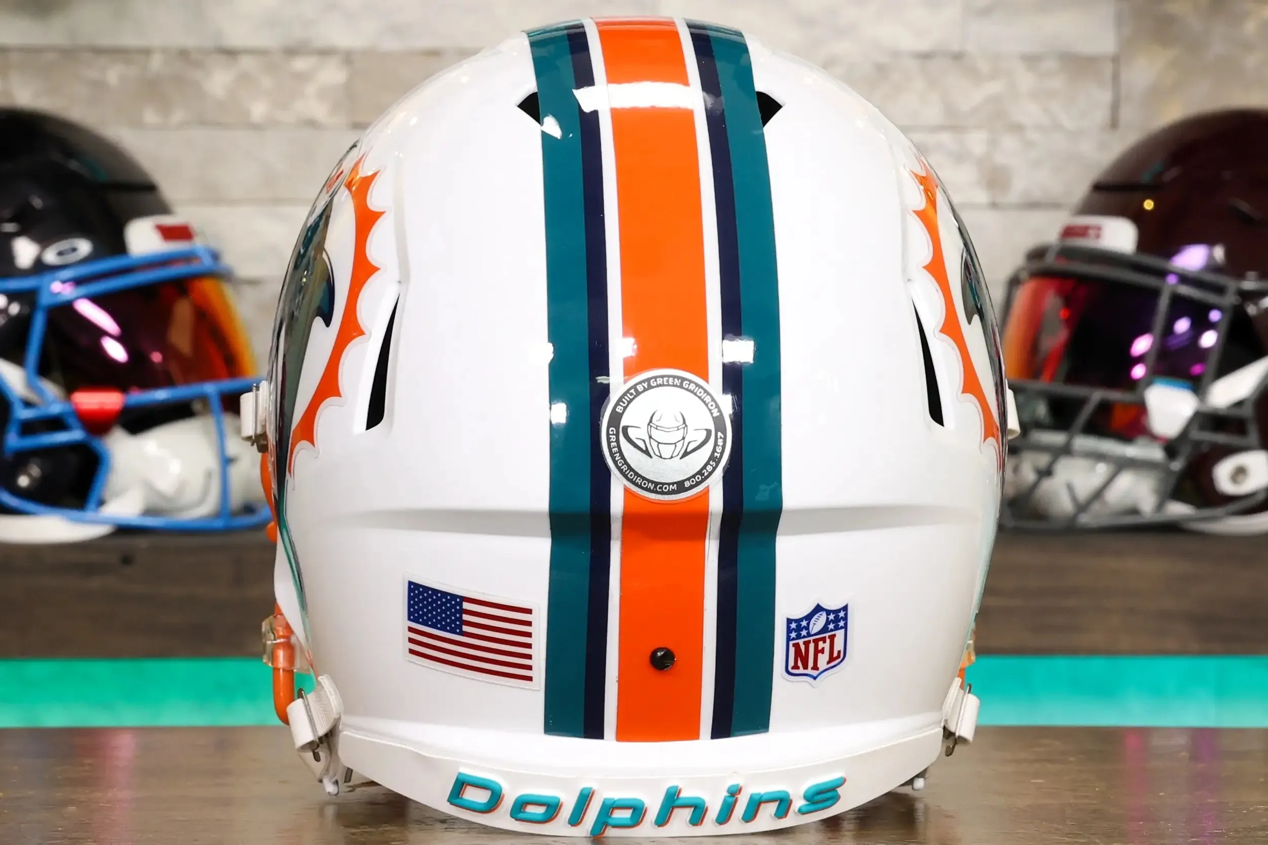 Miami Dolphins Riddell Speed Display Helmet - GG Edition 02596