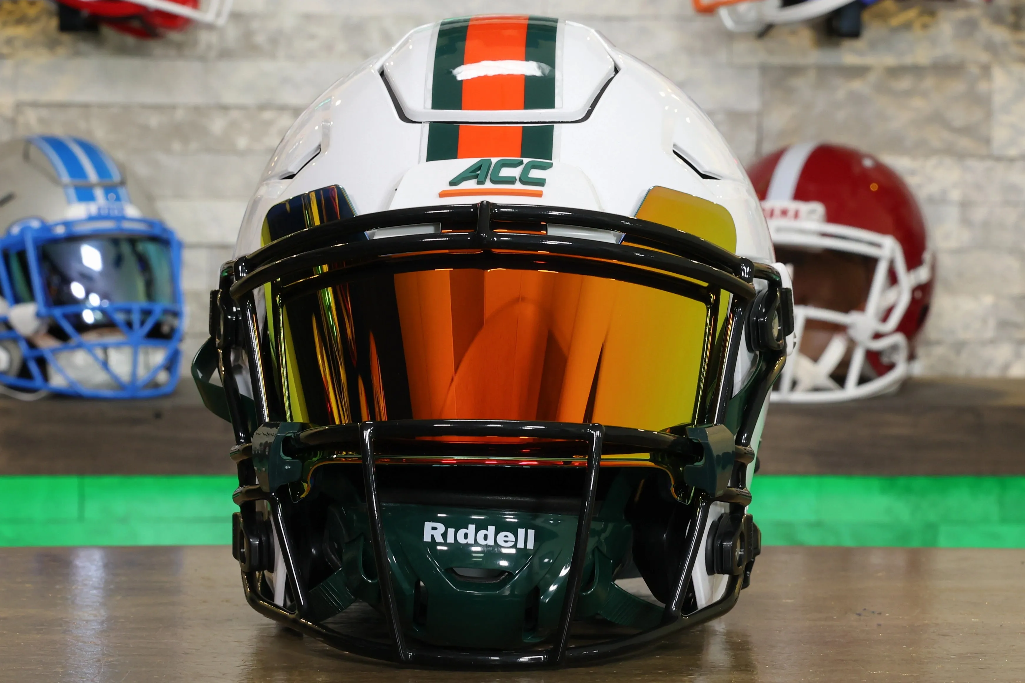 Miami Hurricanes Riddell SpeedFlex Helmet - GG Edition