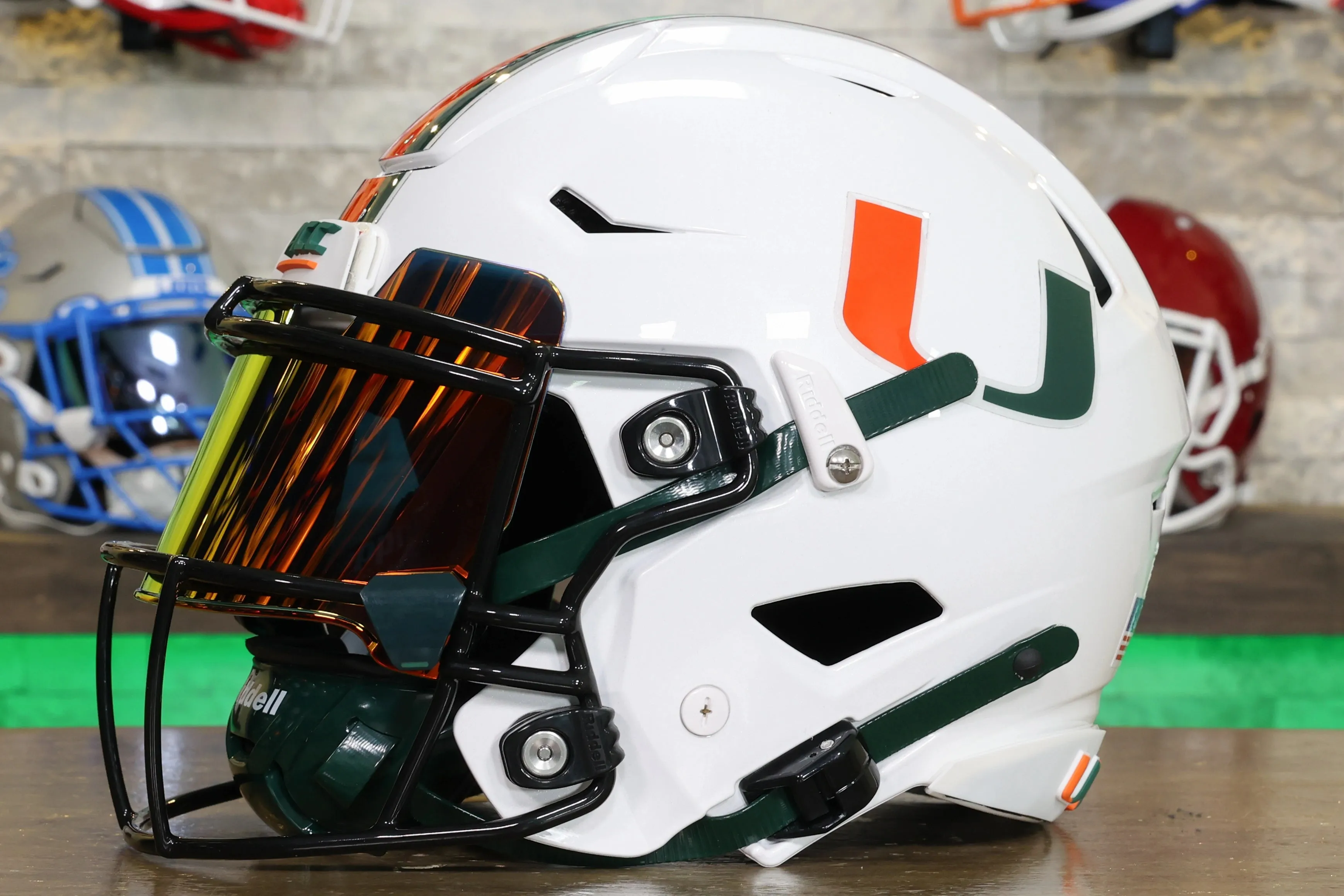 Miami Hurricanes Riddell SpeedFlex Helmet - GG Edition