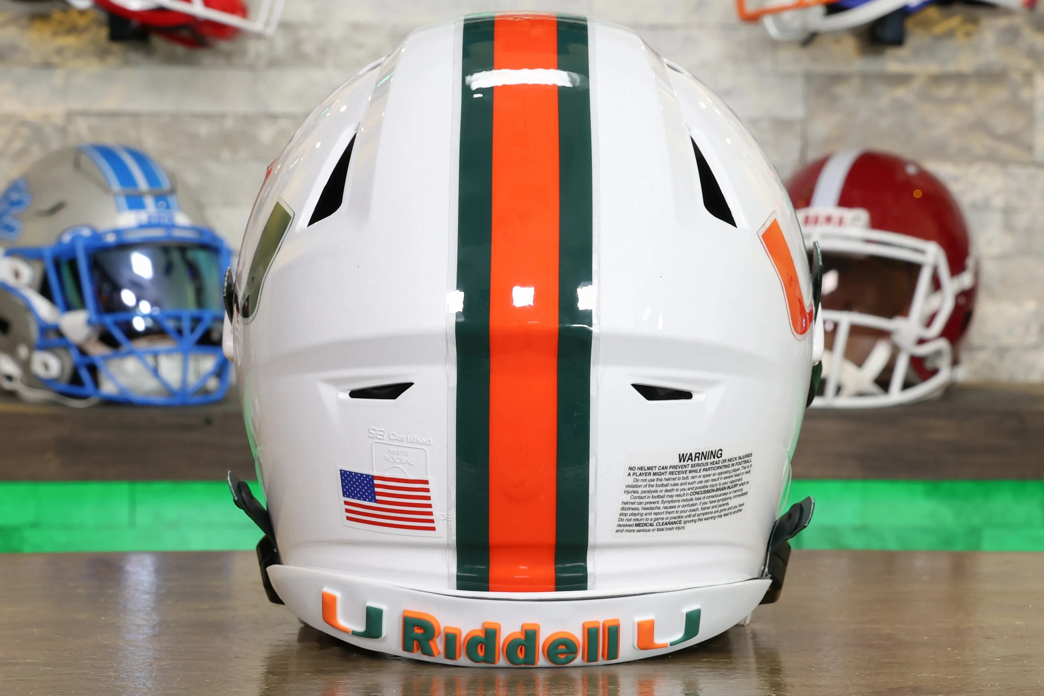 Miami Hurricanes Riddell SpeedFlex Helmet - GG Edition
