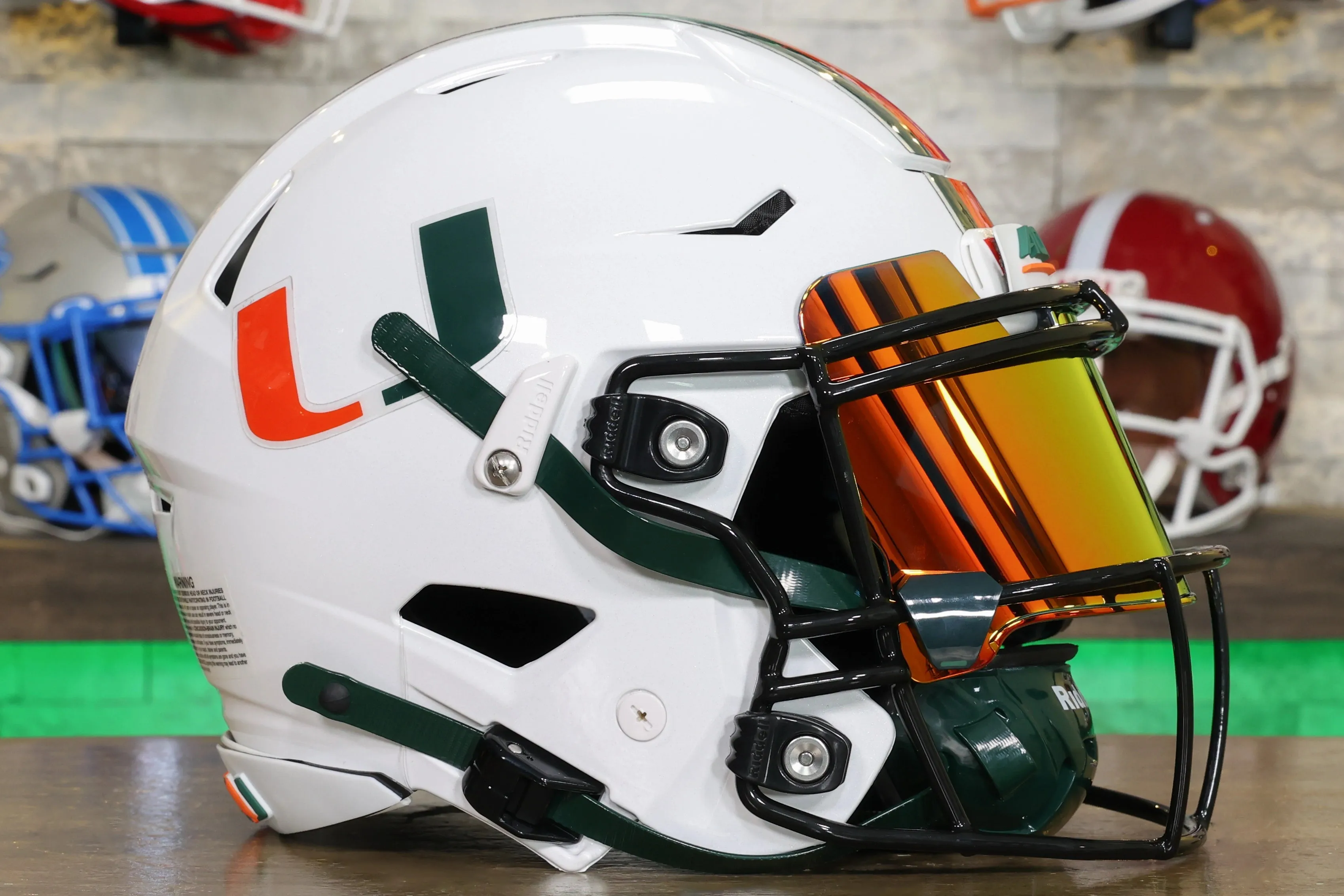 Miami Hurricanes Riddell SpeedFlex Helmet - GG Edition
