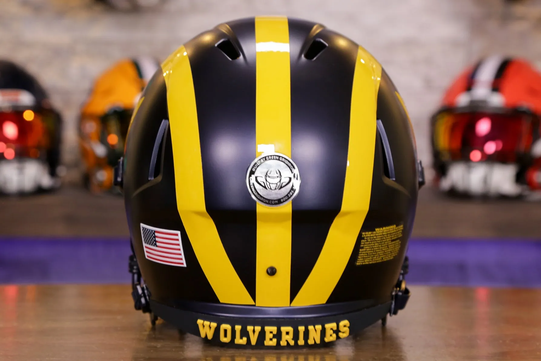 Michigan Wolverines Riddell Speed Display Helmet - GG Edition 00382