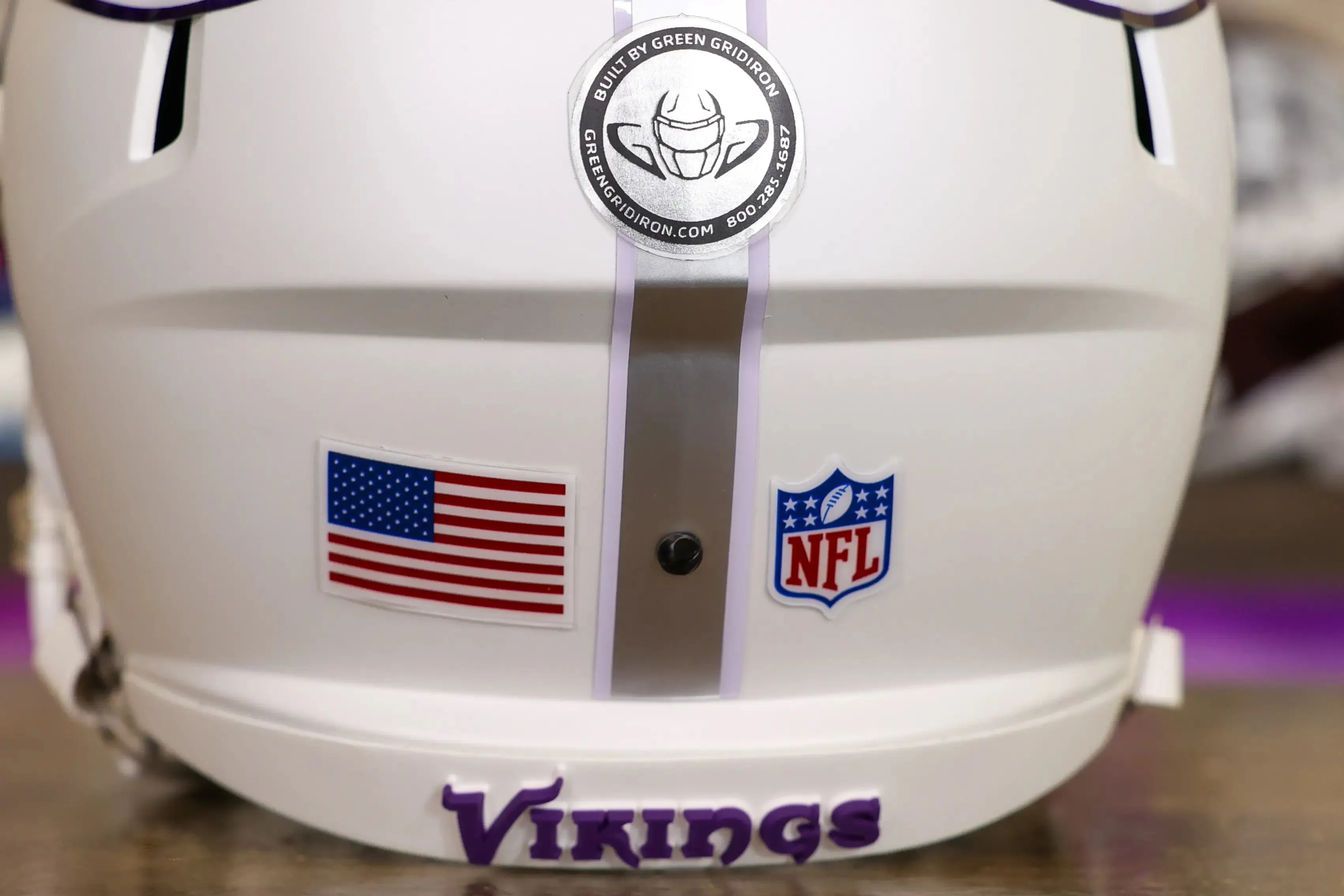 Minnesota Vikings Riddell Speed Display Helmet - GG Edition