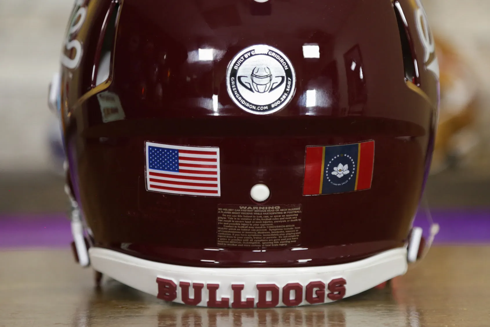 Mississippi State Bulldogs Riddell Speed Authentic Helmet - GG Edition 00771