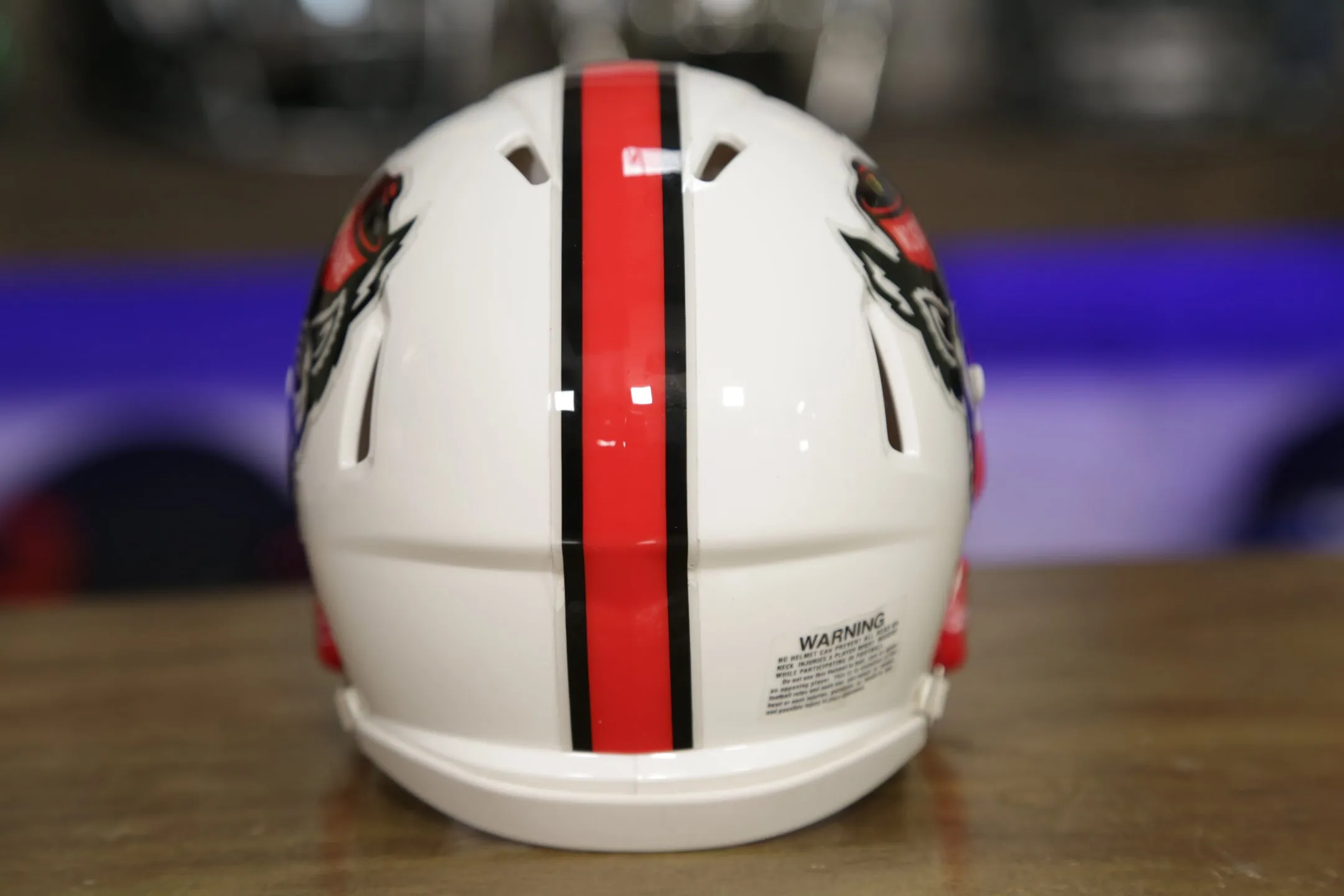 NC State Wolfpack Riddell Speed Mini Helmet - White Tuffy