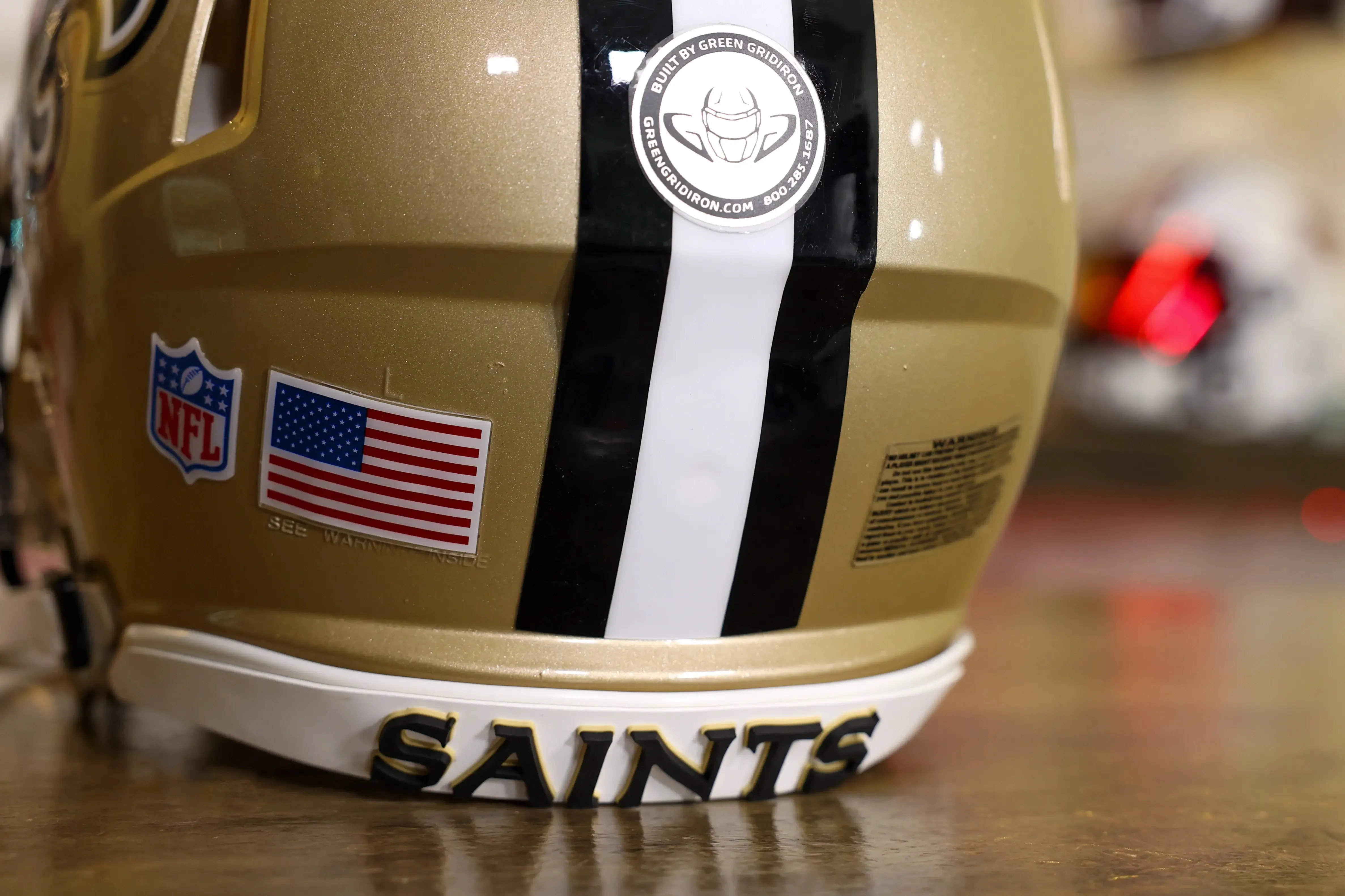 New Orleans Saints Riddell Speed Authentic Helmet - GG Edition