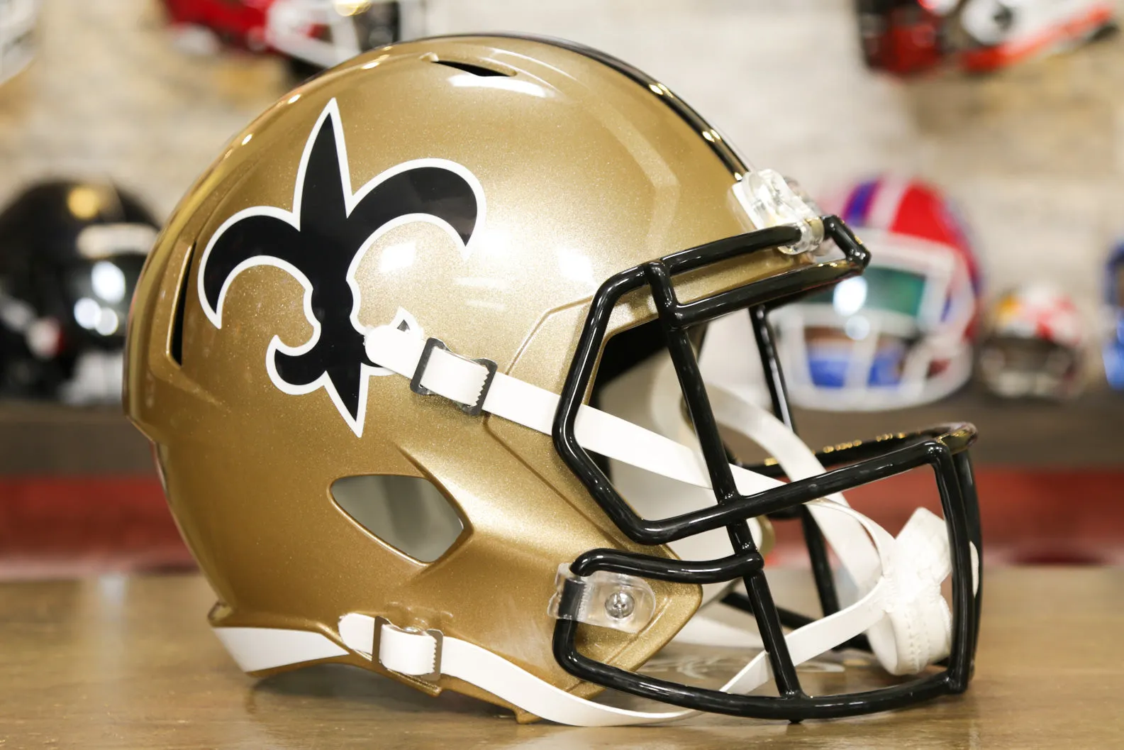 New Orleans Saints Riddell Speed Display Helmet - 1976-1999 Throwback