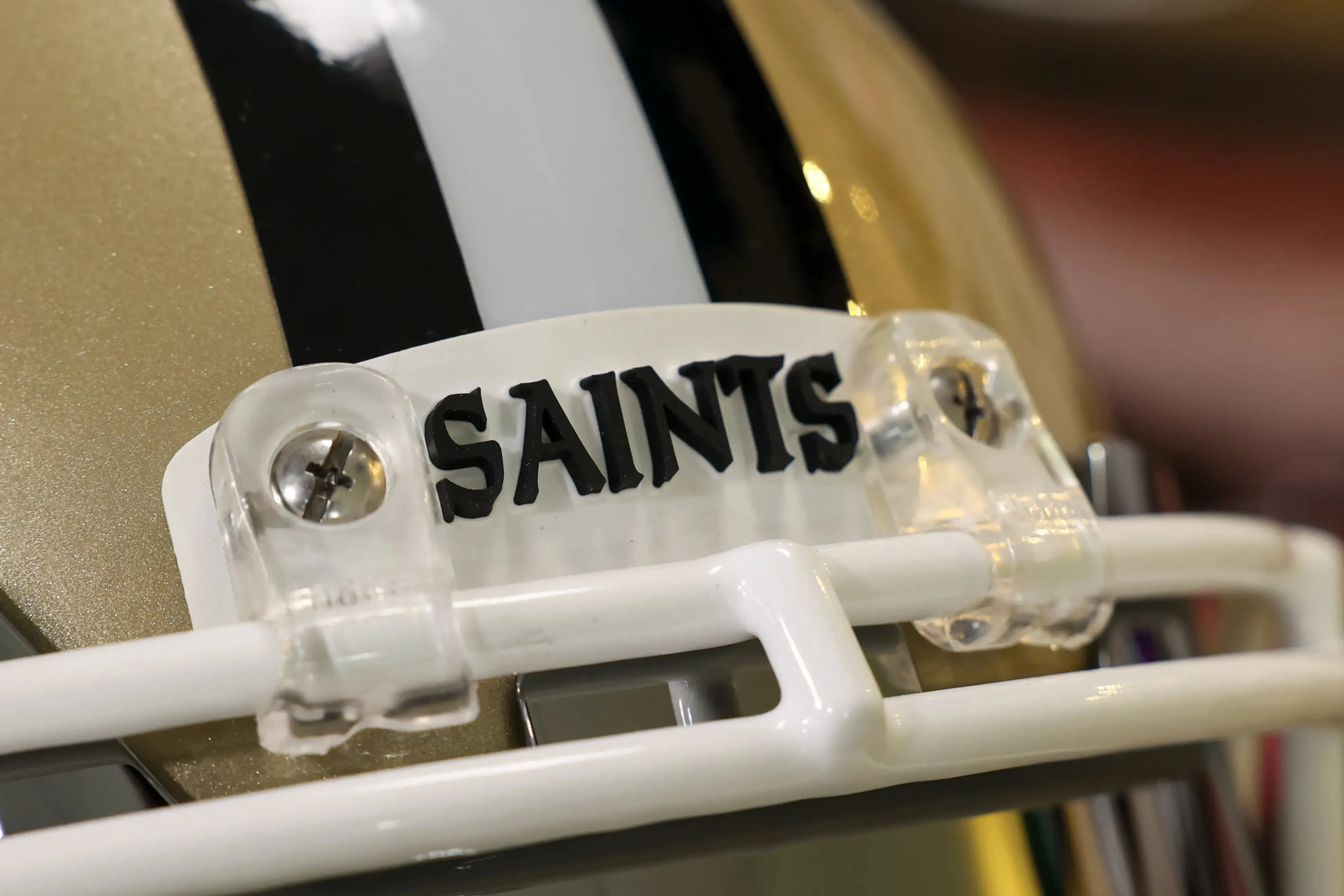New Orleans Saints Riddell Speed Display Helmet - GG Edition