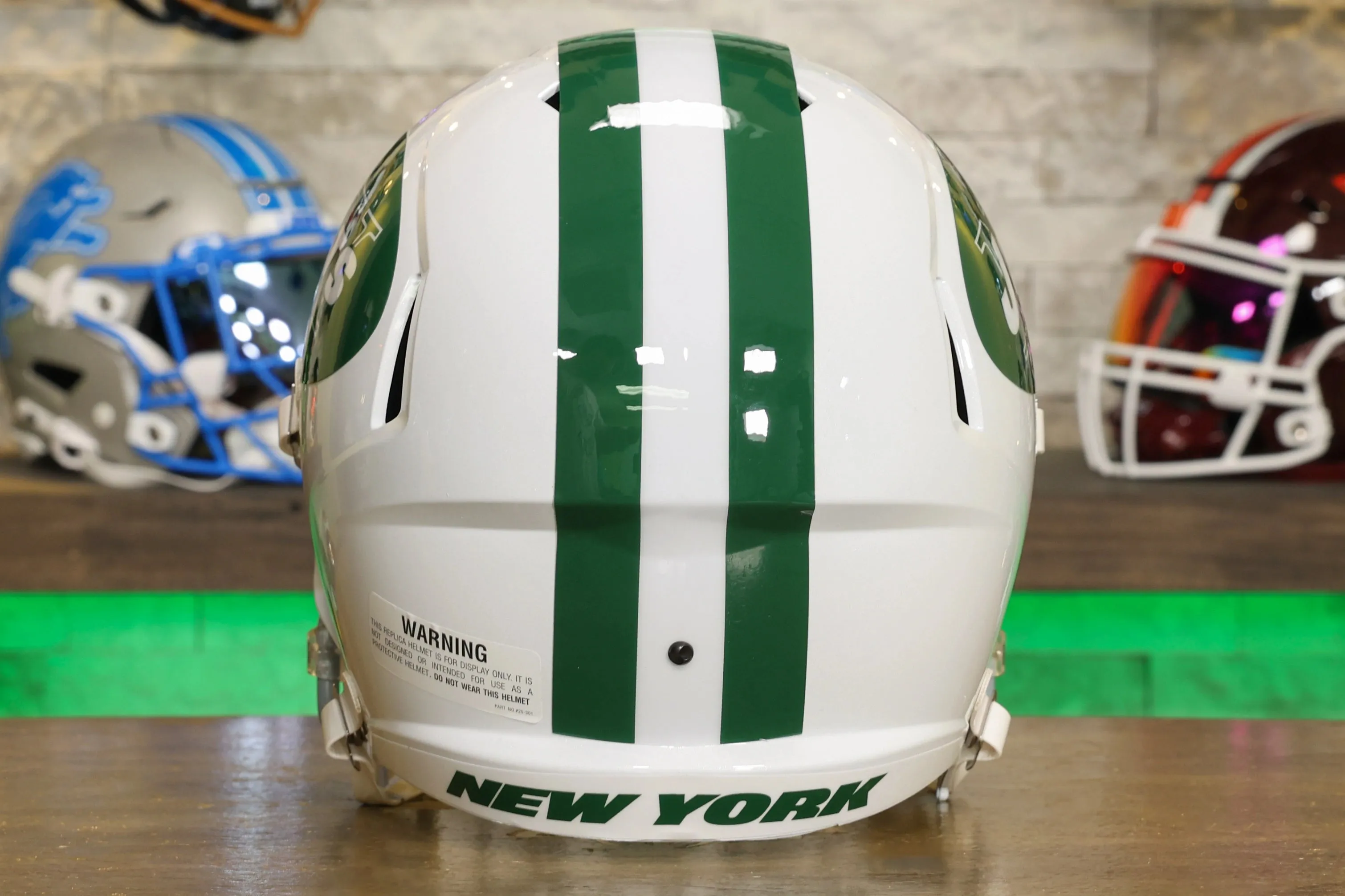 New York Jets Riddell Speed Display Helmet - Classic White Alternate