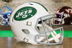 New York Jets Riddell Speed Display Helmet - Classic White Alternate