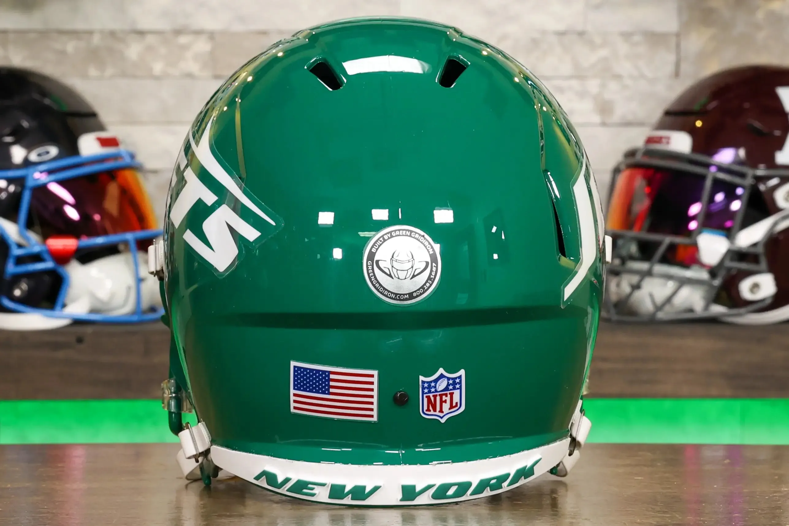 New York Jets Riddell Speed Display Helmet - GG Edition