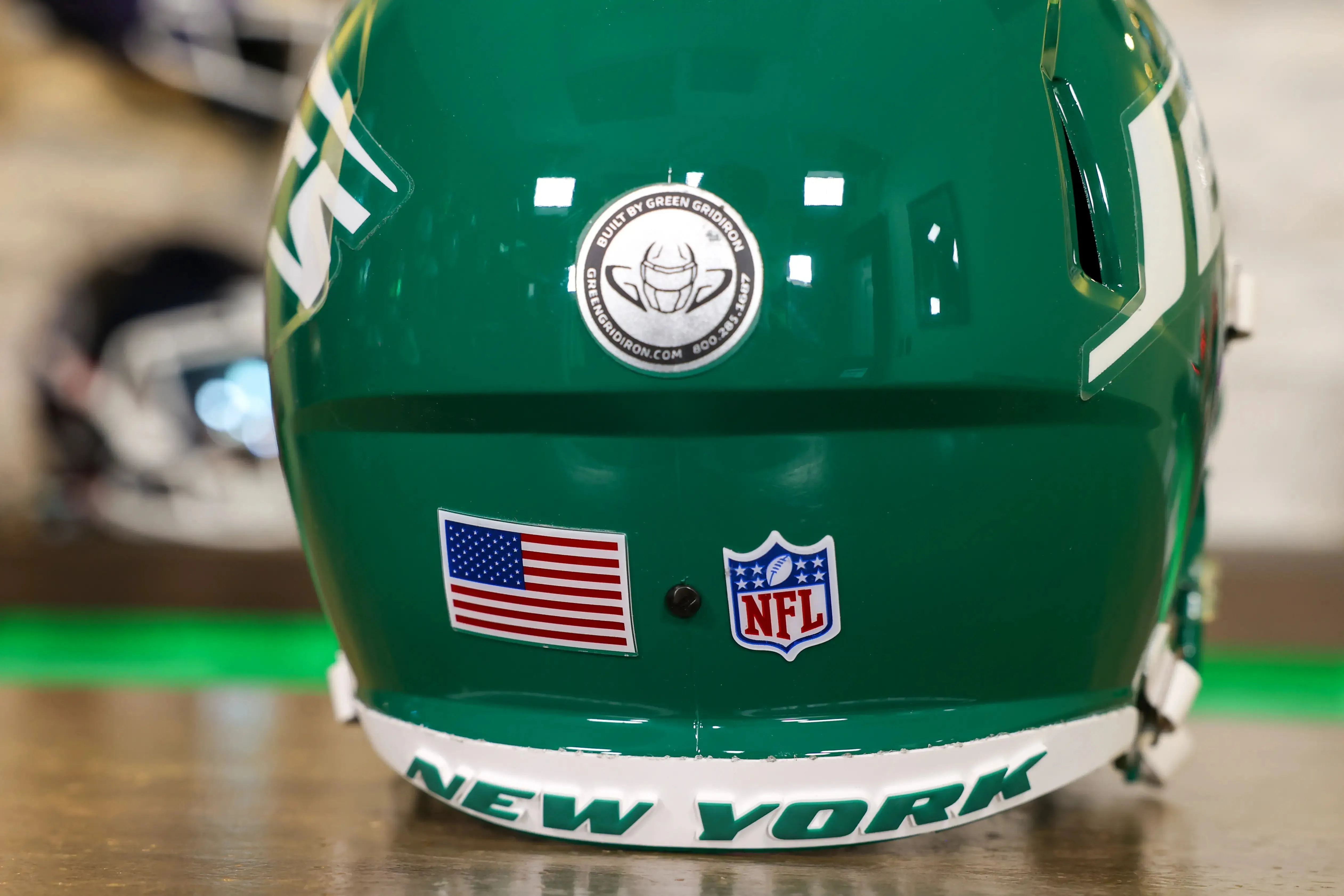 New York Jets Riddell Speed Display Helmet - GG Edition