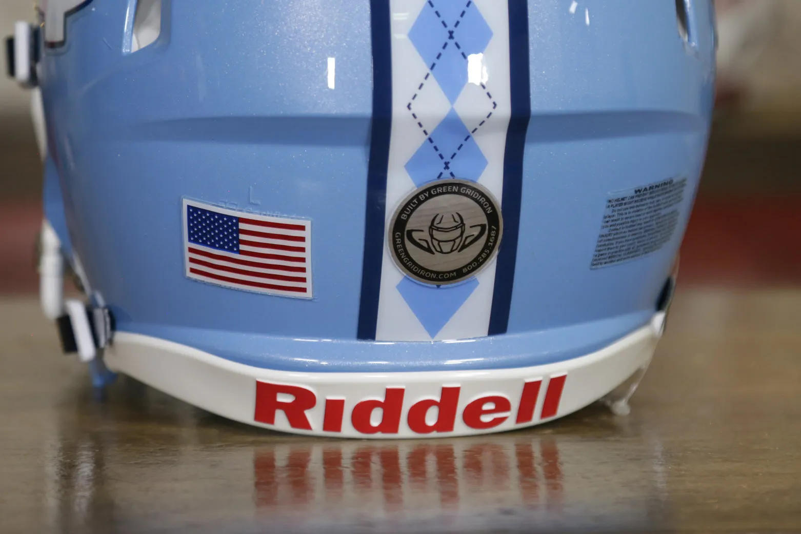 North Carolina Tar Heels Riddell Speed Authentic Helmet - GG Edition 00998