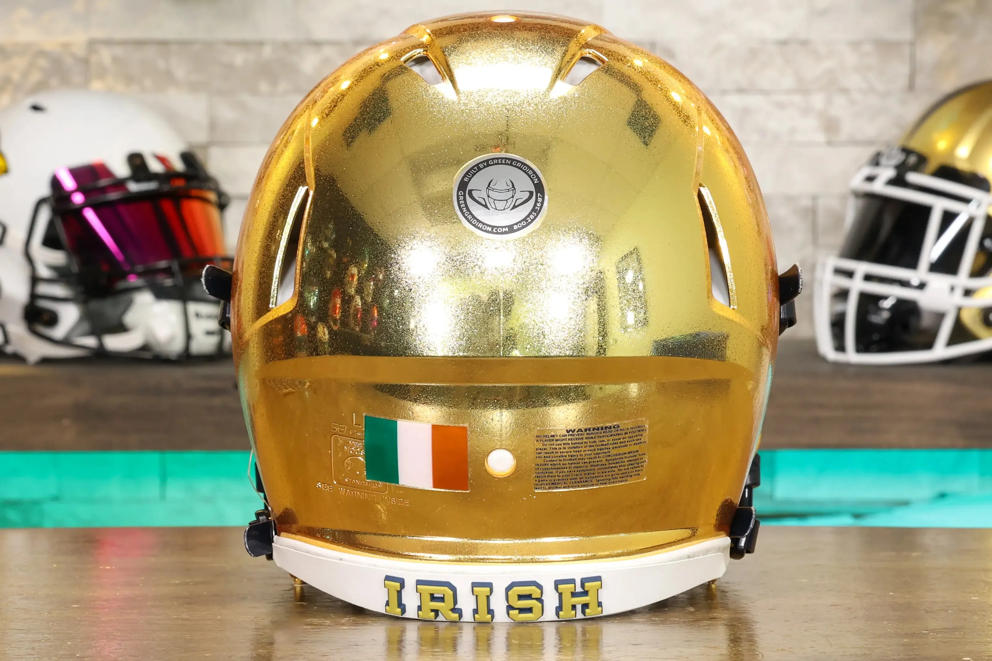 Notre Dame Fighting Irish Riddell Speed Authentic Helmet - GG Edition 02541