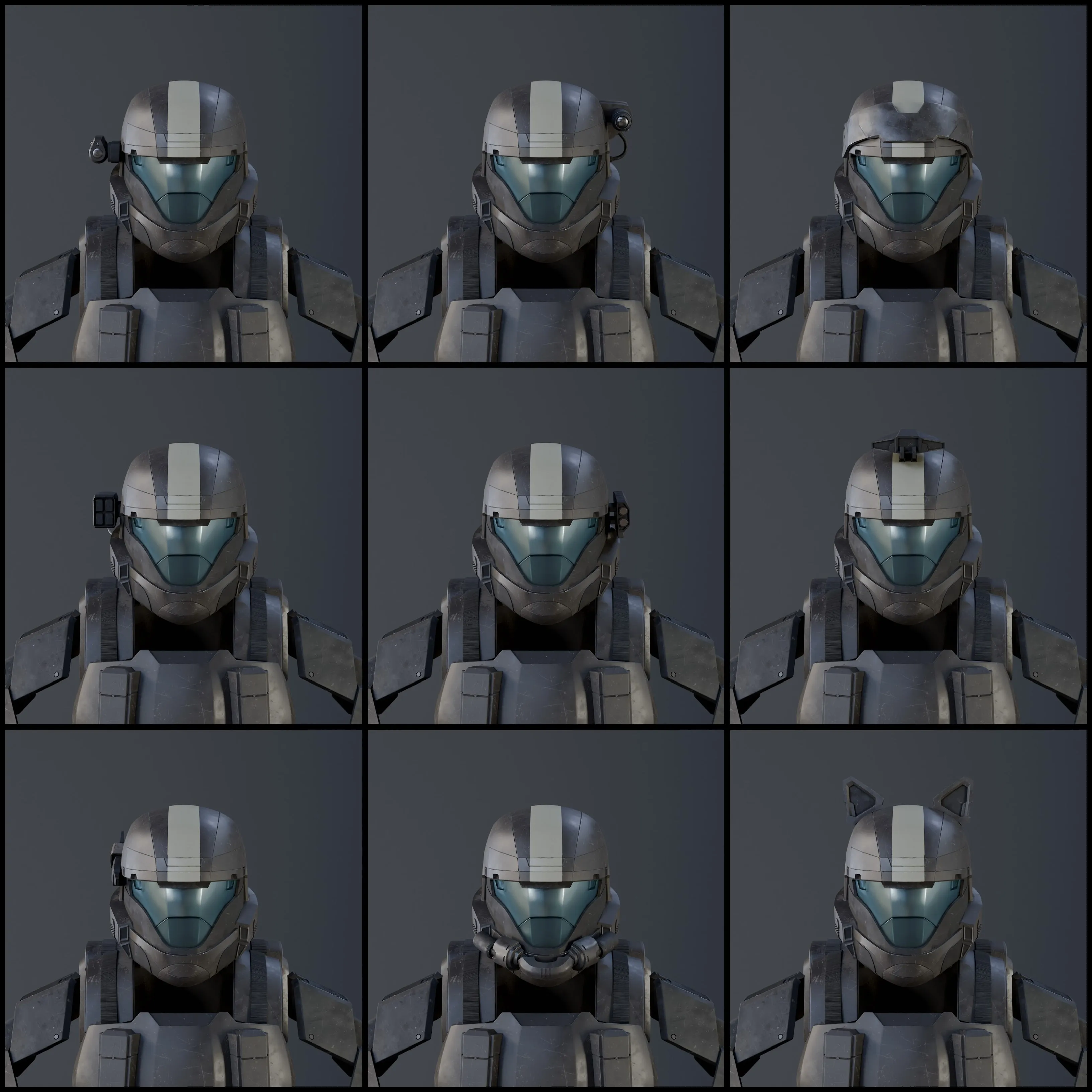 ODST Helmet Accessory Pack - 3D Print Files