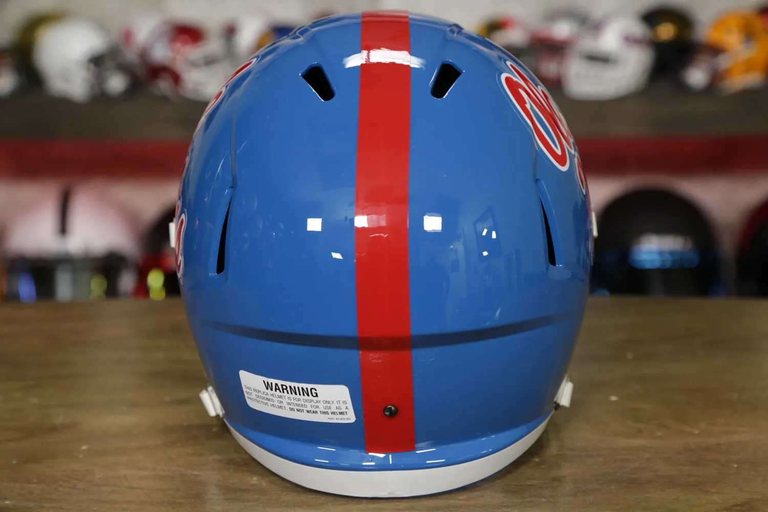 Ole Miss Rebels Riddell Speed Display Helmet - Powder Blue