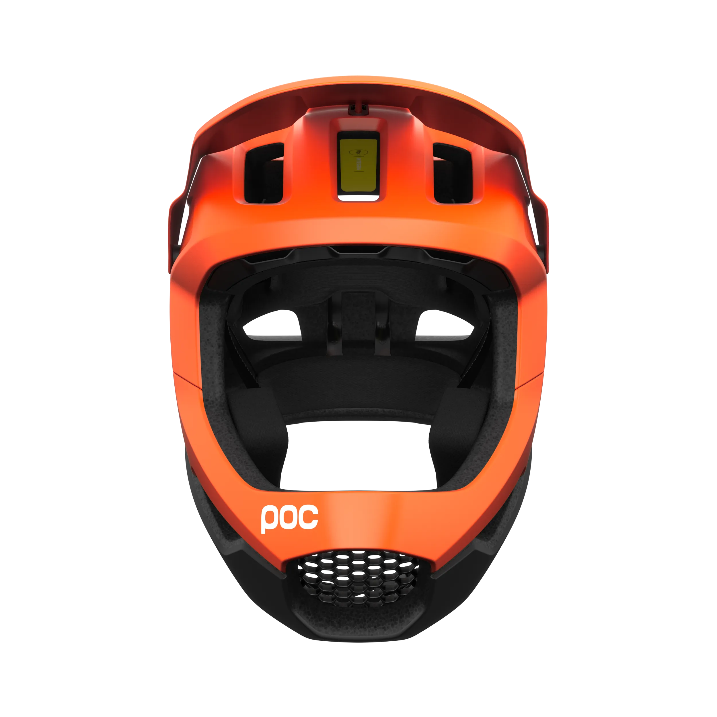 POC Otocon Race MIPS Full Face Helmet - Fluorescent Orange Avip-Uranium Black Matt
