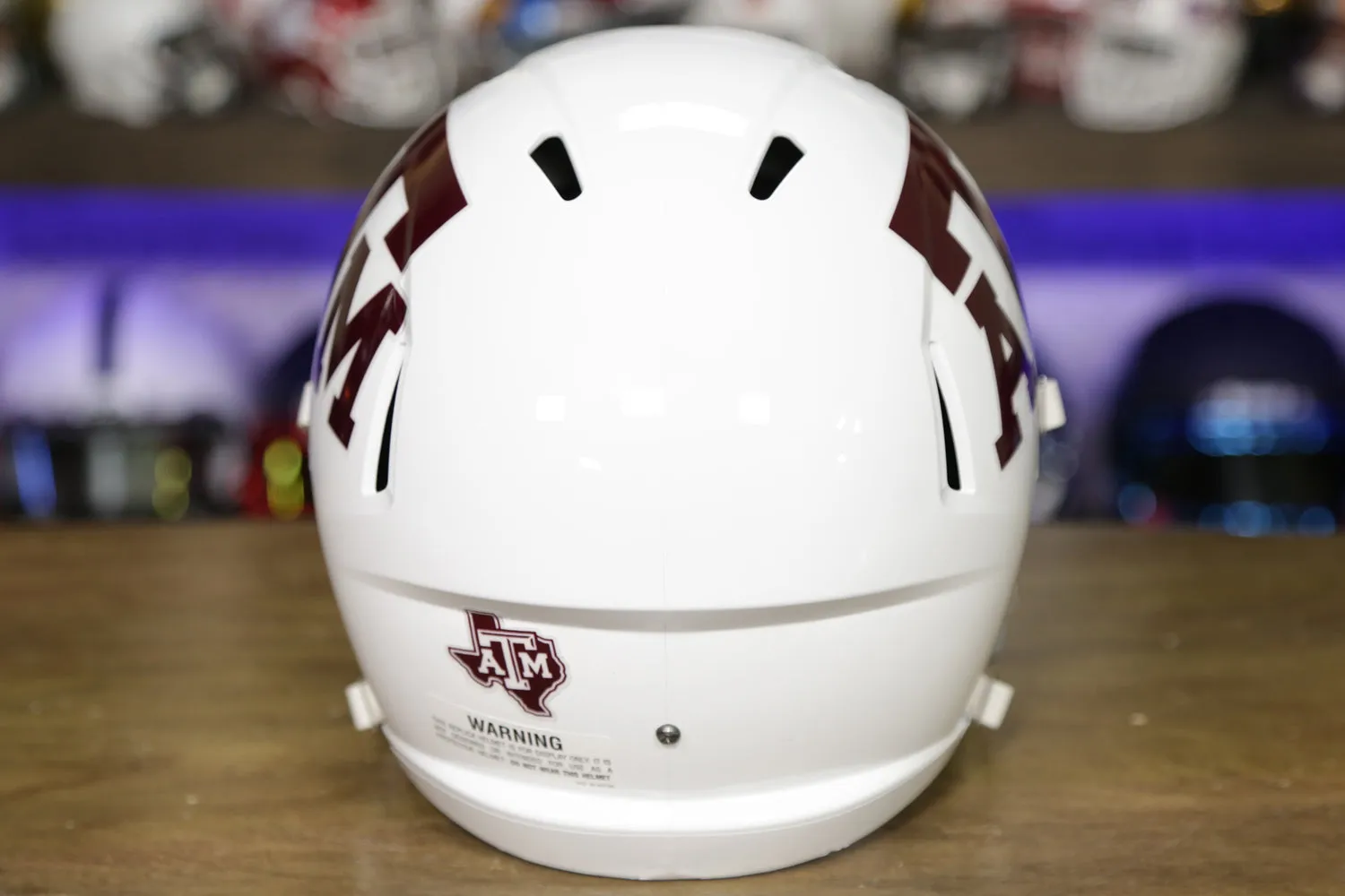 Texas A&M Aggies Riddell Speed Display Helmet - White
