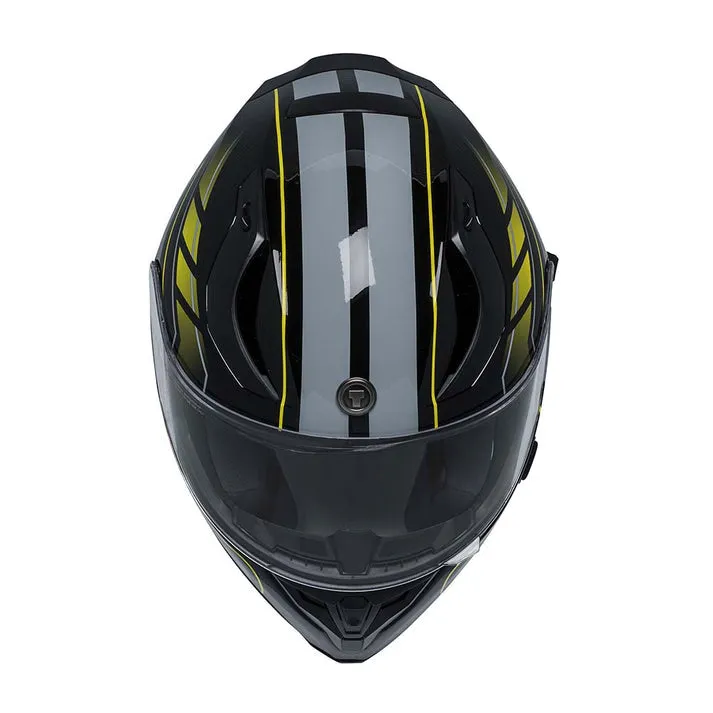 Torc T-15 Bluetooth Full Face Helmet Horizon Hi Viz Yellow Size Medium