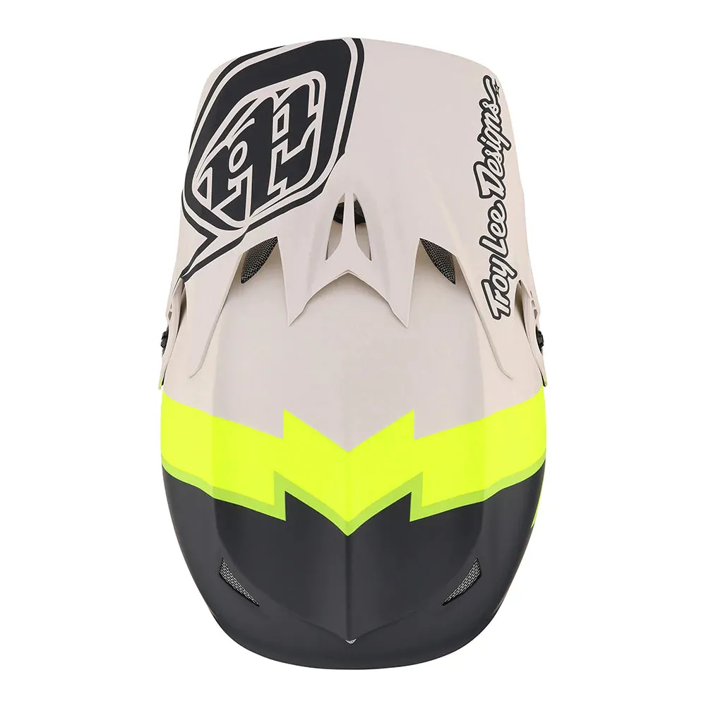 Troy Lee Designs D3 Fiberlite Full Face Helmet No MIPS - Volt - Flo Yellow - 2023