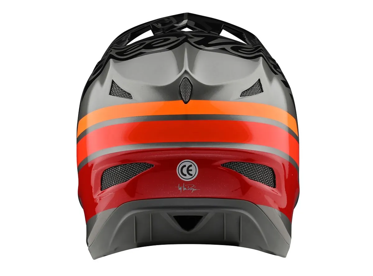 Troy Lee Designs D3 Fiberlite Full Face Helmet - Silhouette - Navy-Silver- 2020