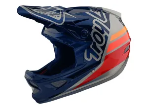 Troy Lee Designs D3 Fiberlite Full Face Helmet - Silhouette - Navy-Silver- 2020