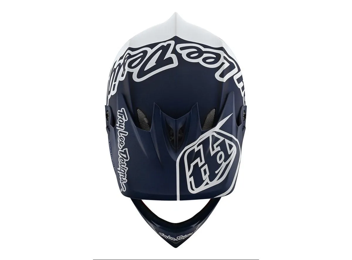Troy Lee Designs D3 Fiberlite Full Face Helmet - Silhouette - Navy-White- 2020