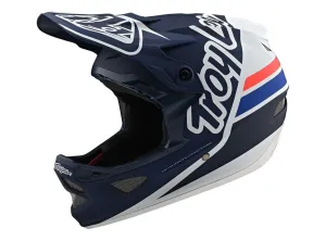 Troy Lee Designs D3 Fiberlite Full Face Helmet - Silhouette - Navy-White- 2020