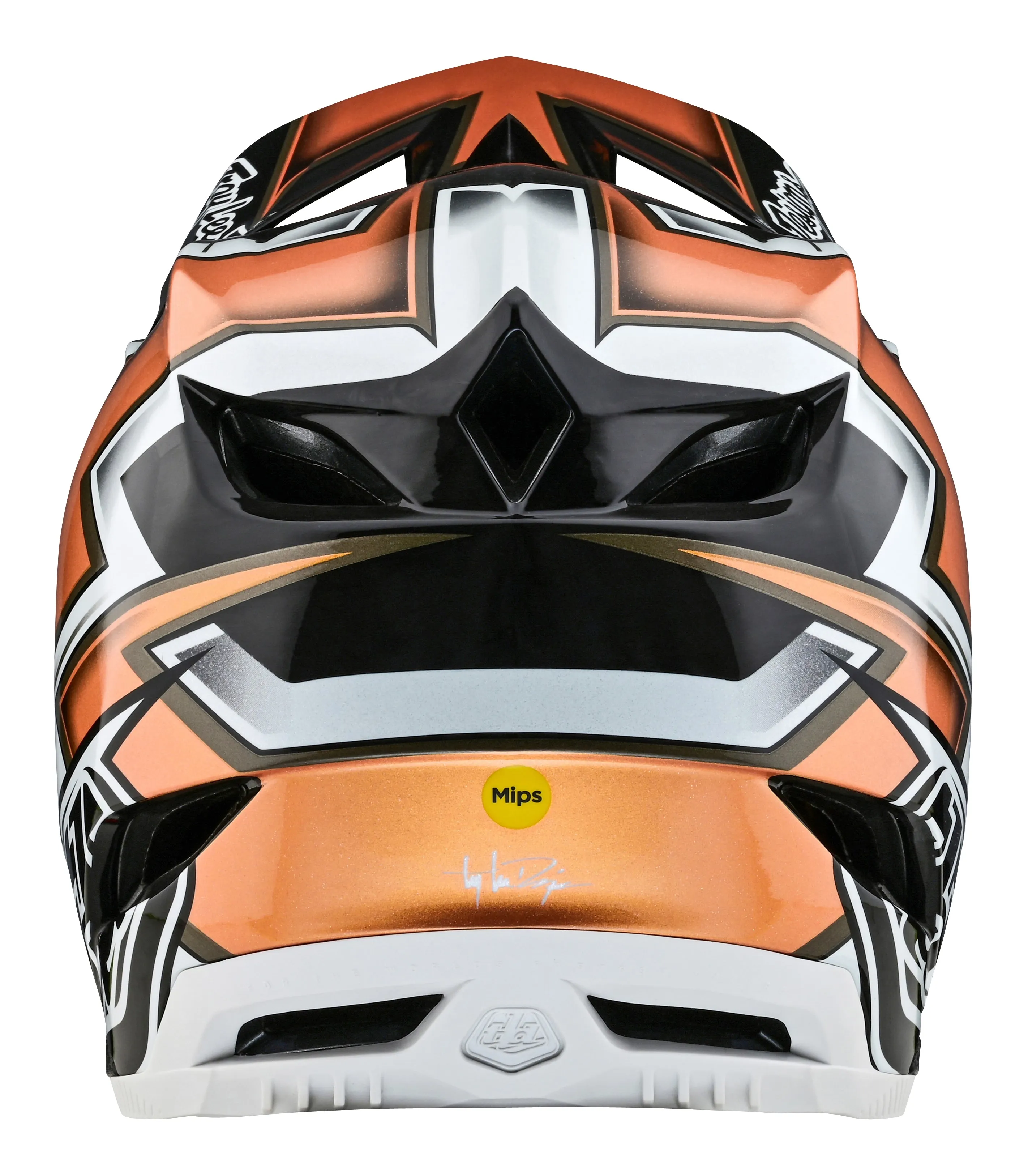 Troy Lee Designs D4 Carbon Full Face Helmet with MIPS - Ever - Black-Gold