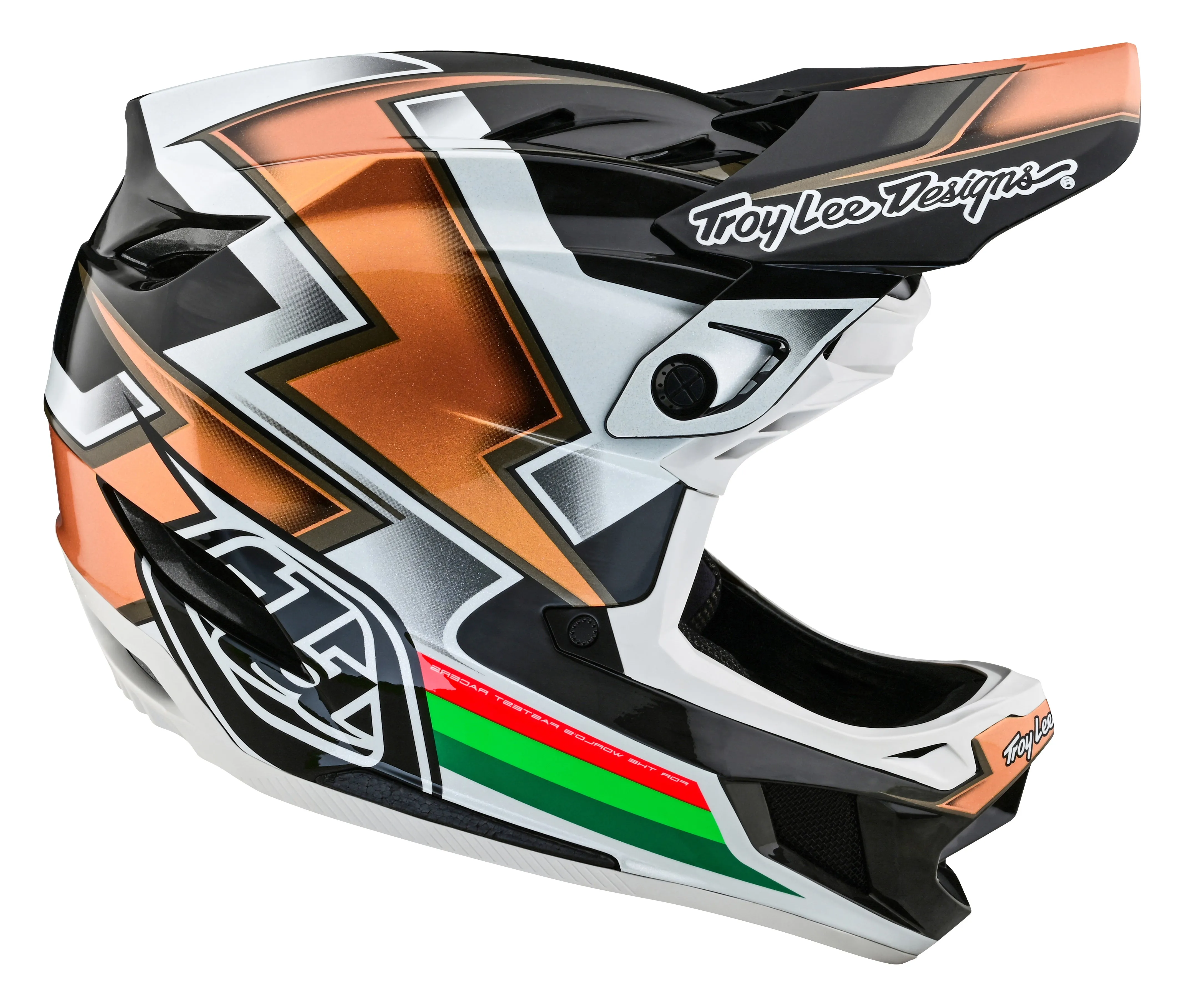 Troy Lee Designs D4 Carbon Full Face Helmet with MIPS - Ever - Black-Gold