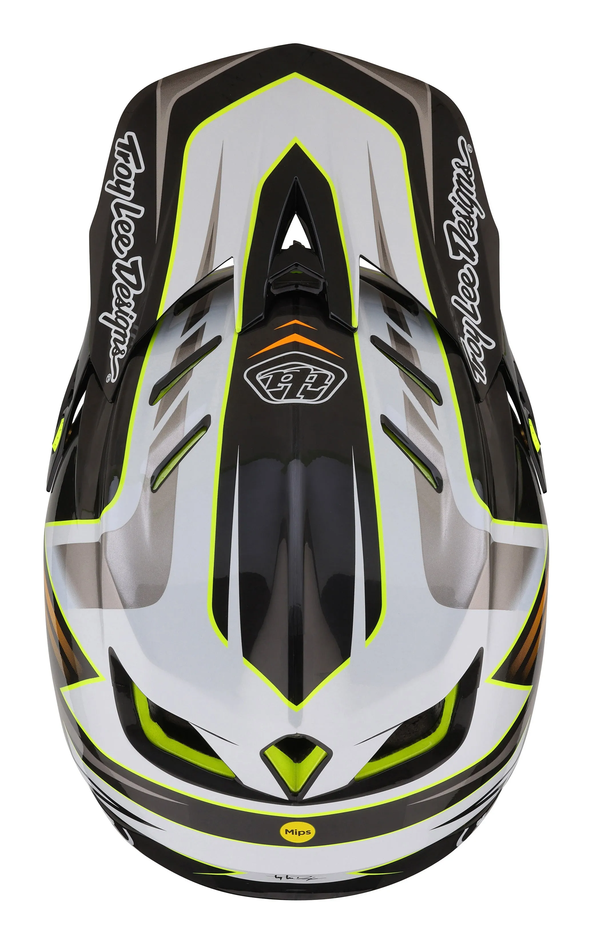 Troy Lee Designs D4 Carbon Full Face Helmet with MIPS - Saber - Gray - 2023