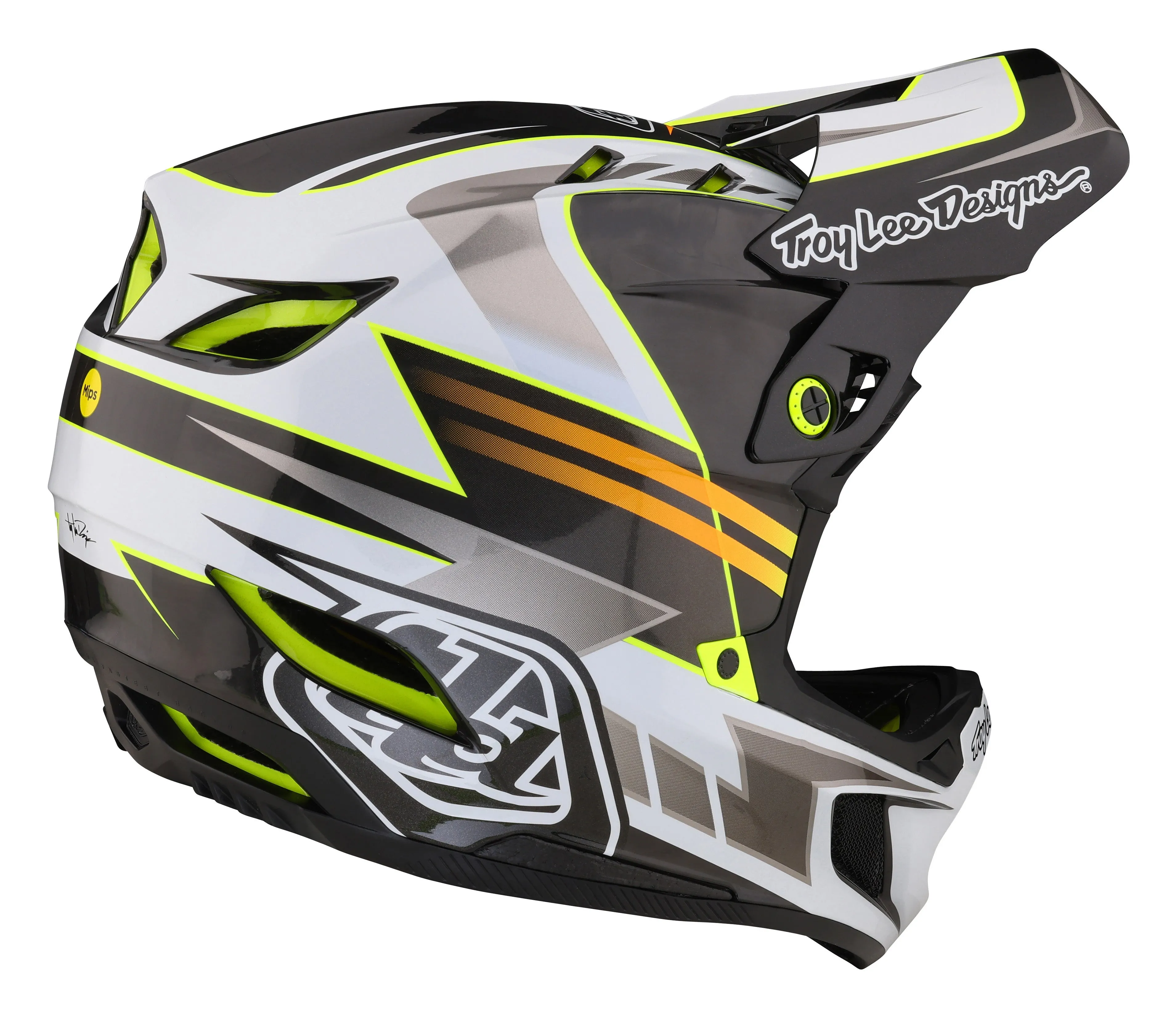 Troy Lee Designs D4 Carbon Full Face Helmet with MIPS - Saber - Gray - 2023