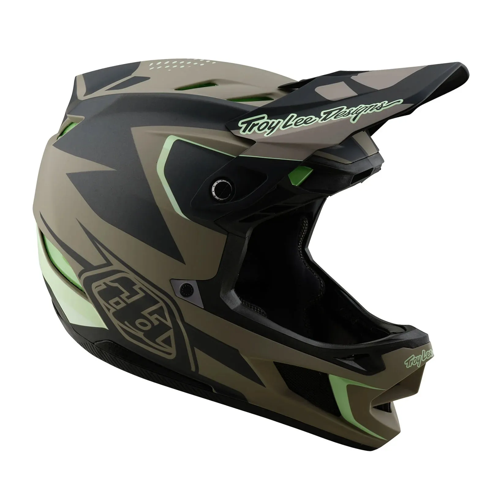 Troy Lee Designs D4 Composite Full Face Helmet - Optic - Timber