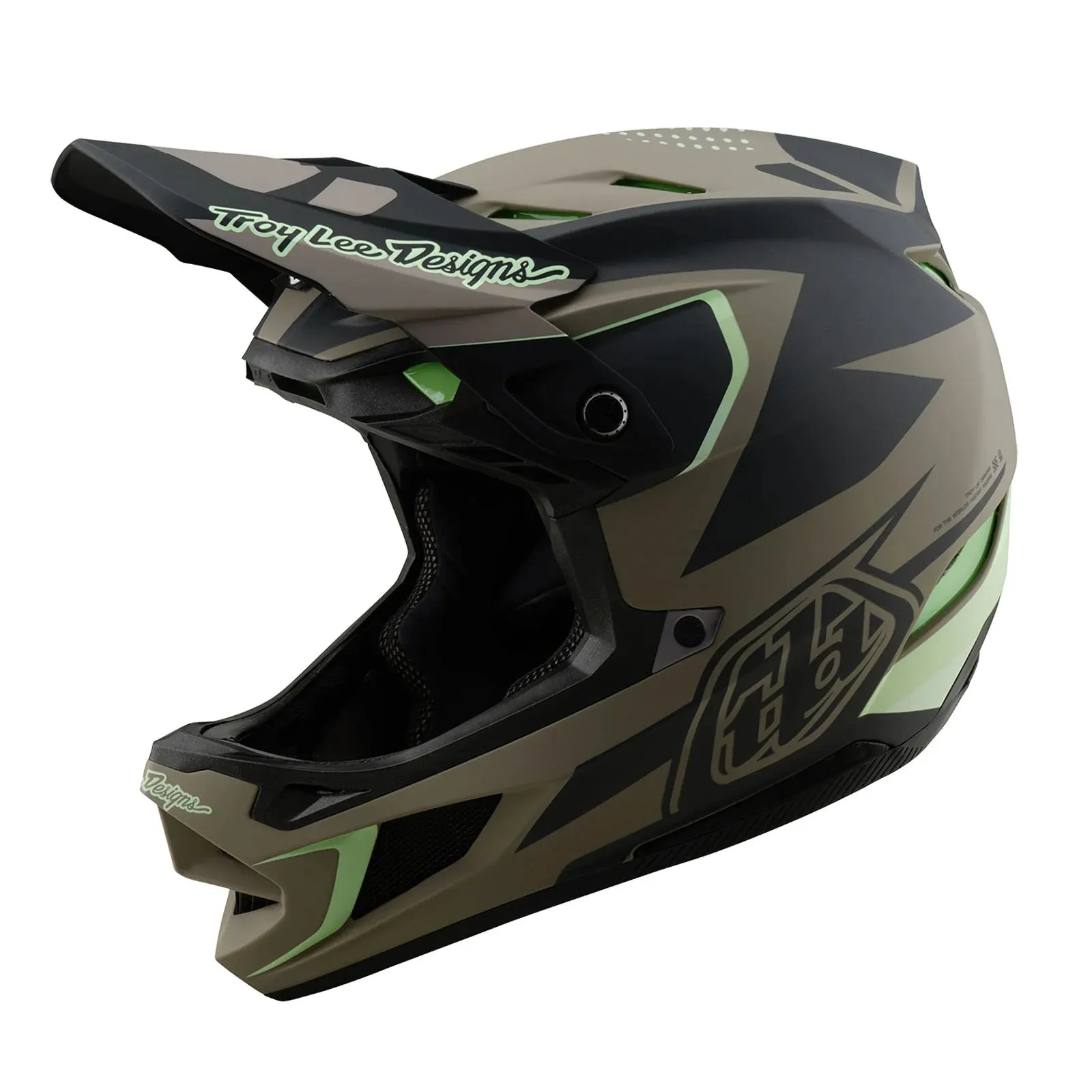 Troy Lee Designs D4 Composite Full Face Helmet - Optic - Timber