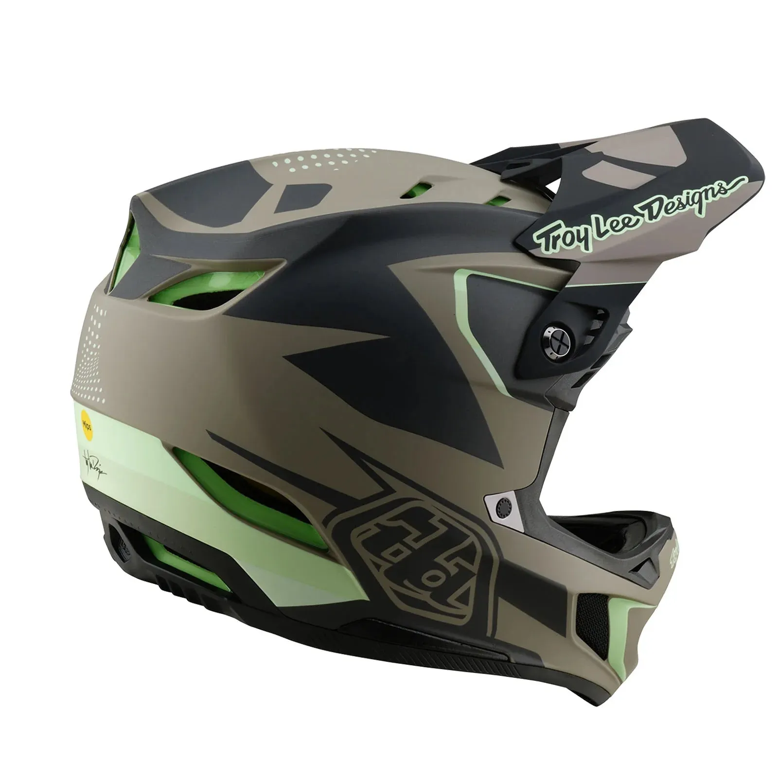 Troy Lee Designs D4 Composite Full Face Helmet - Optic - Timber
