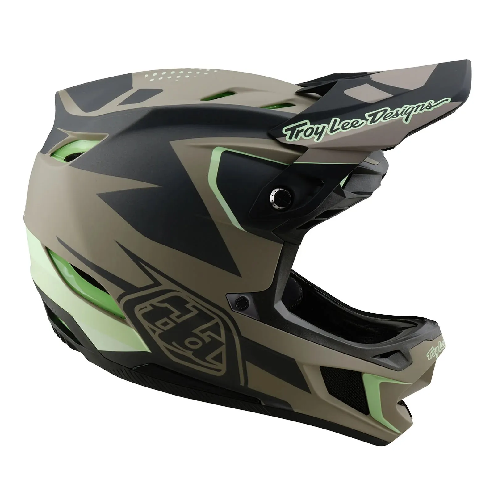 Troy Lee Designs D4 Composite Full Face Helmet - Optic - Timber