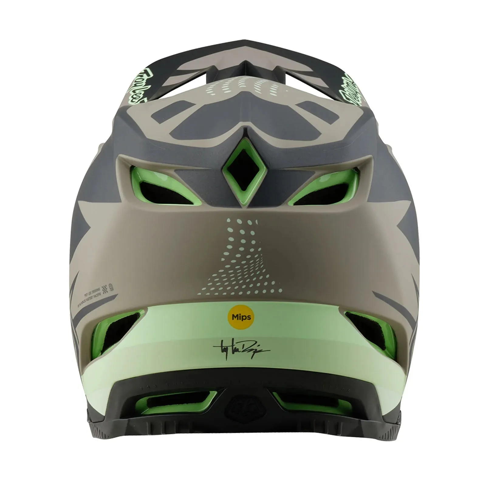 Troy Lee Designs D4 Composite Full Face Helmet - Optic - Timber