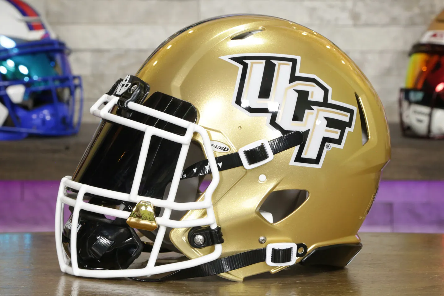UCF Golden Knights Riddell Speed Authentic Helmet - Gold GG Edition