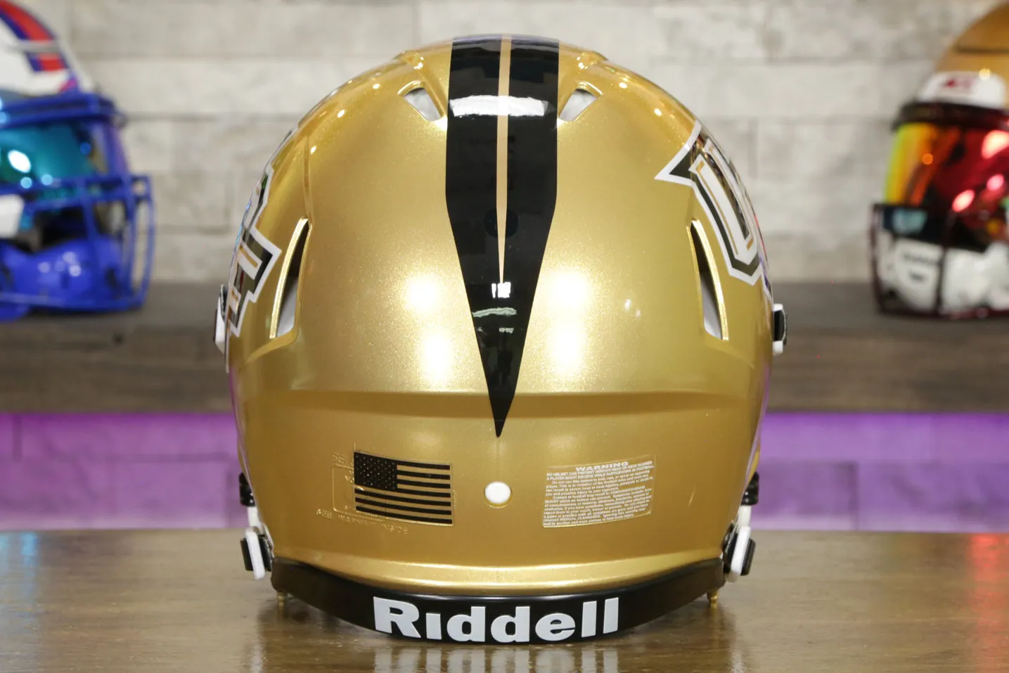 UCF Golden Knights Riddell Speed Authentic Helmet - Gold GG Edition