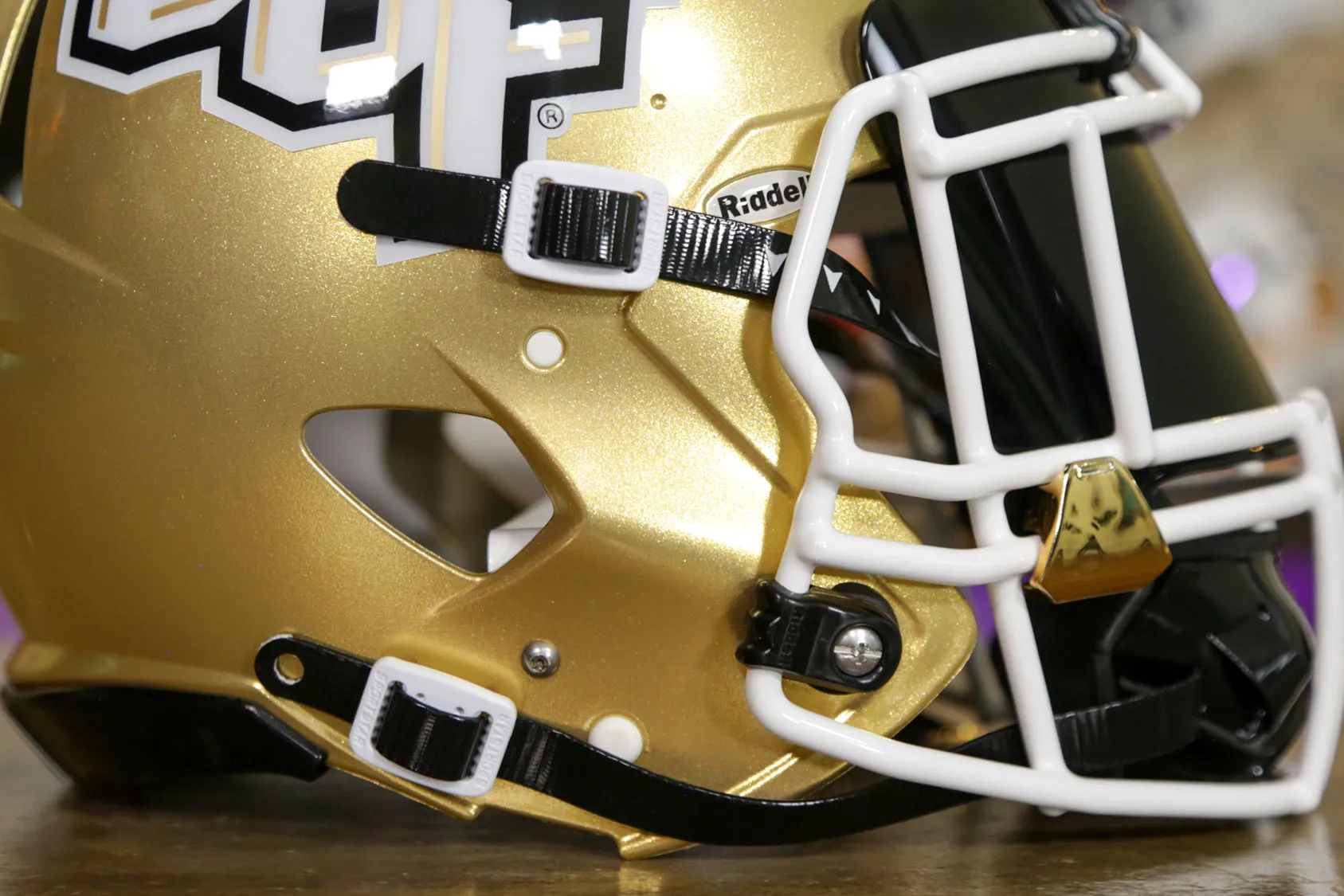 UCF Golden Knights Riddell Speed Authentic Helmet - Gold GG Edition