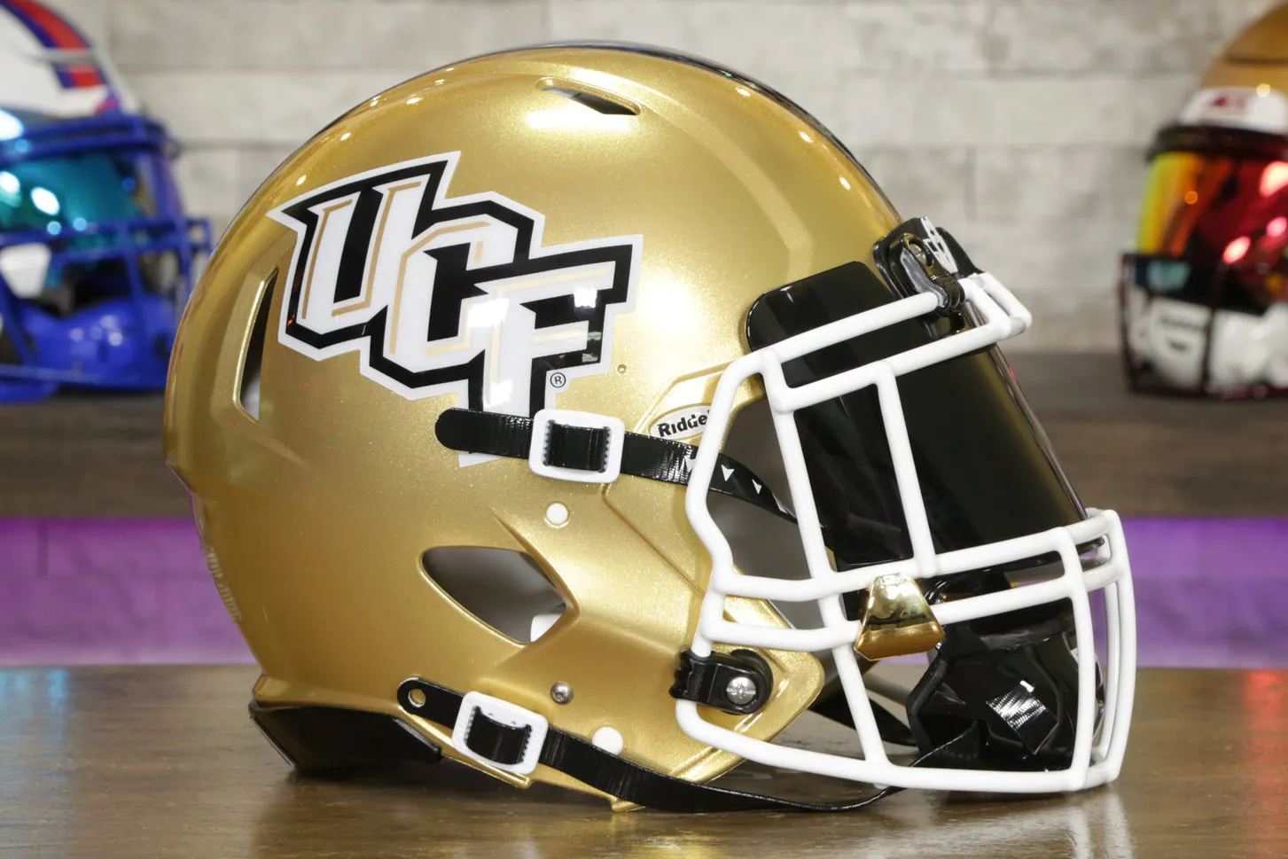 UCF Golden Knights Riddell Speed Authentic Helmet - Gold GG Edition