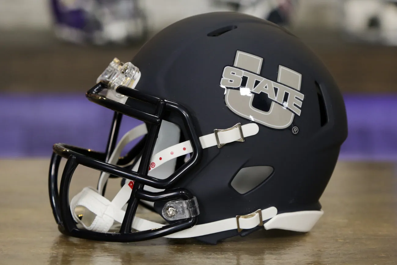 Utah State Aggies Riddell Speed Mini Helmet - Matte Navy