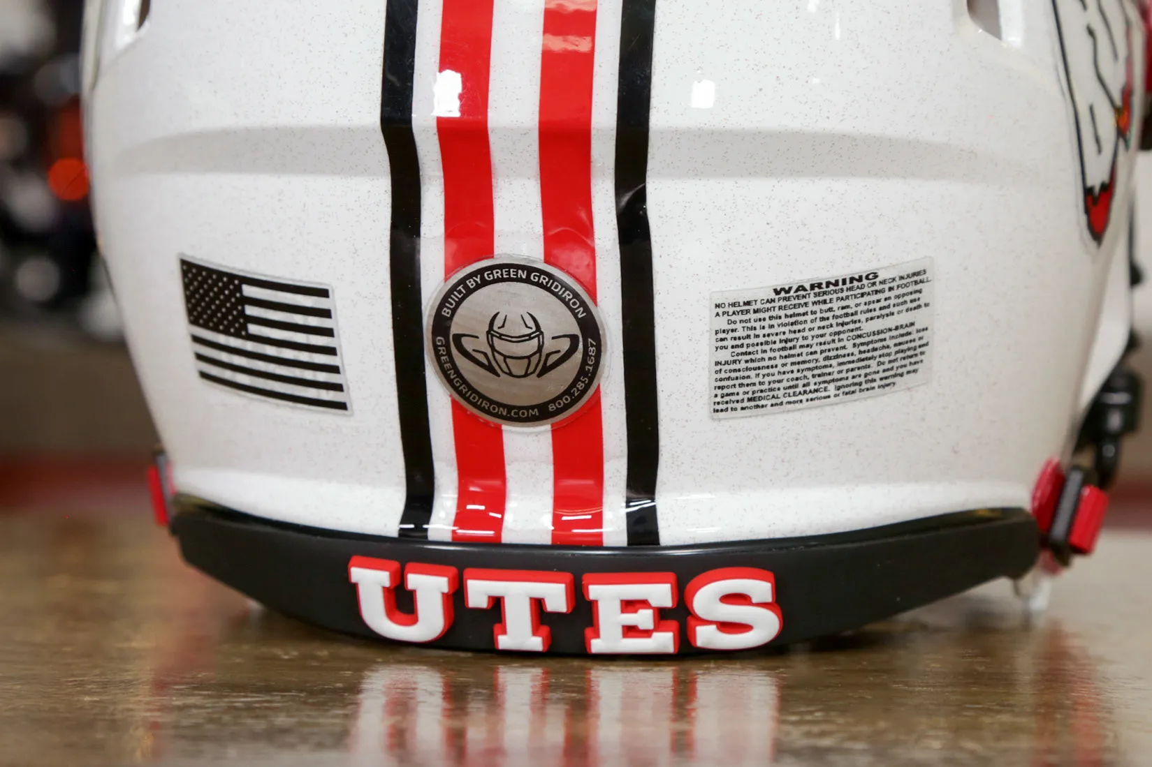 Utah Utes Riddell Speed Authentic Helmet - GG Edition 00078