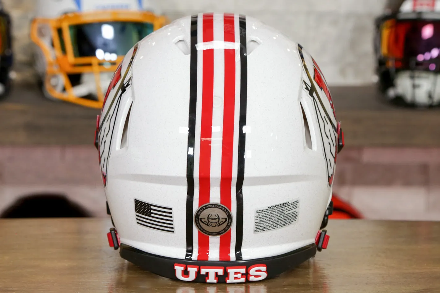 Utah Utes Riddell Speed Authentic Helmet - GG Edition 00078